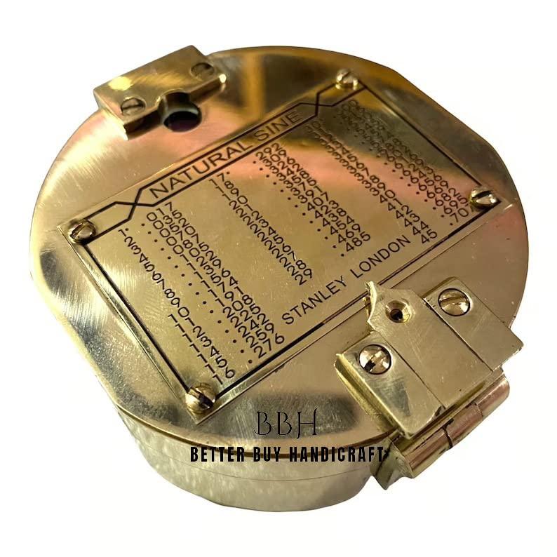 Brunton Nautical Geological Compass en caja de madera Soldados Militar Transitión Topográfica o brújula de pulgar de geología por Better Buy Handicraft miniatura 7