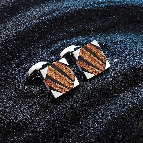 Mancuernillas para Hombre con Piedra Vidriada en Caja de Regalo miniatura 3