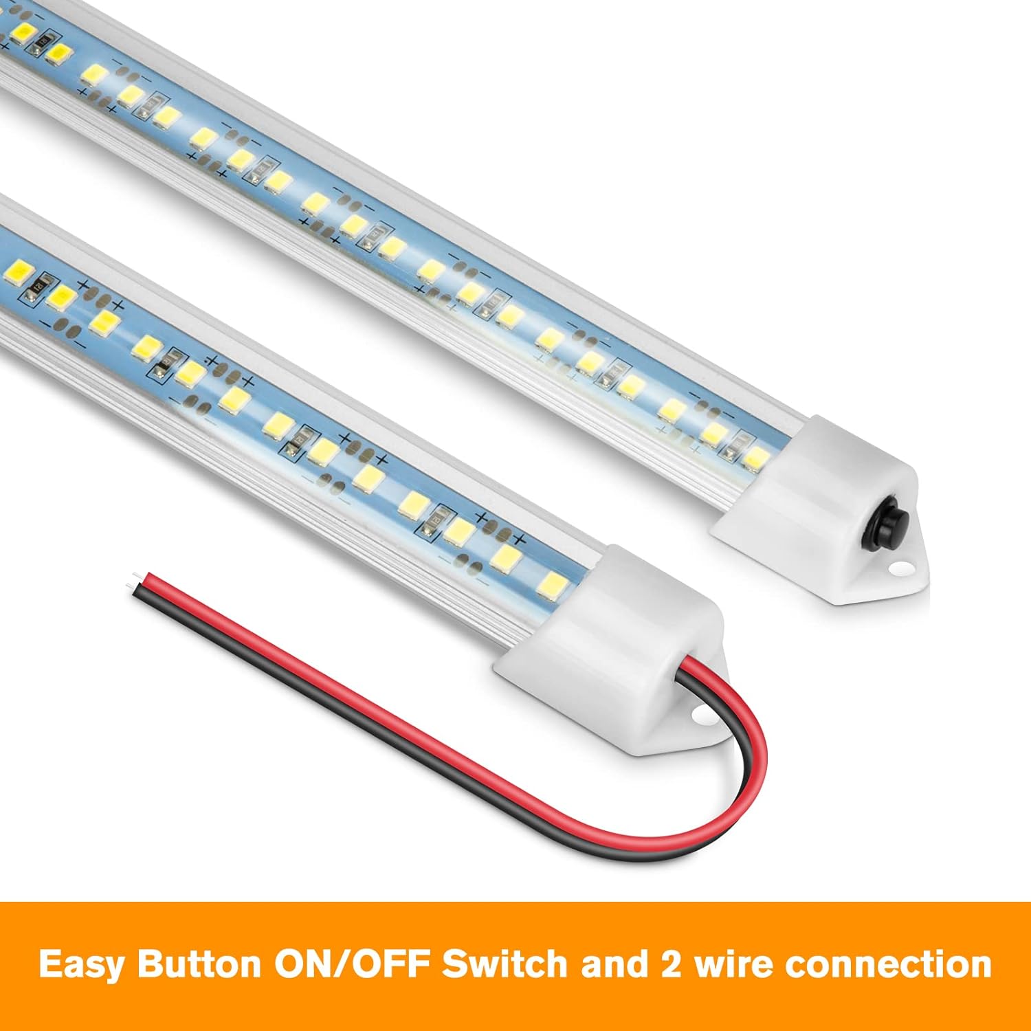 PAULINN RV Water Filter, Bundle with 12V Interior LED Light Bar | 12 Volt LED Light Strip w/Switch | Slim Enclosed Trailer LED Lighting Fixture | DC 12V 700LM 3W : Automotive