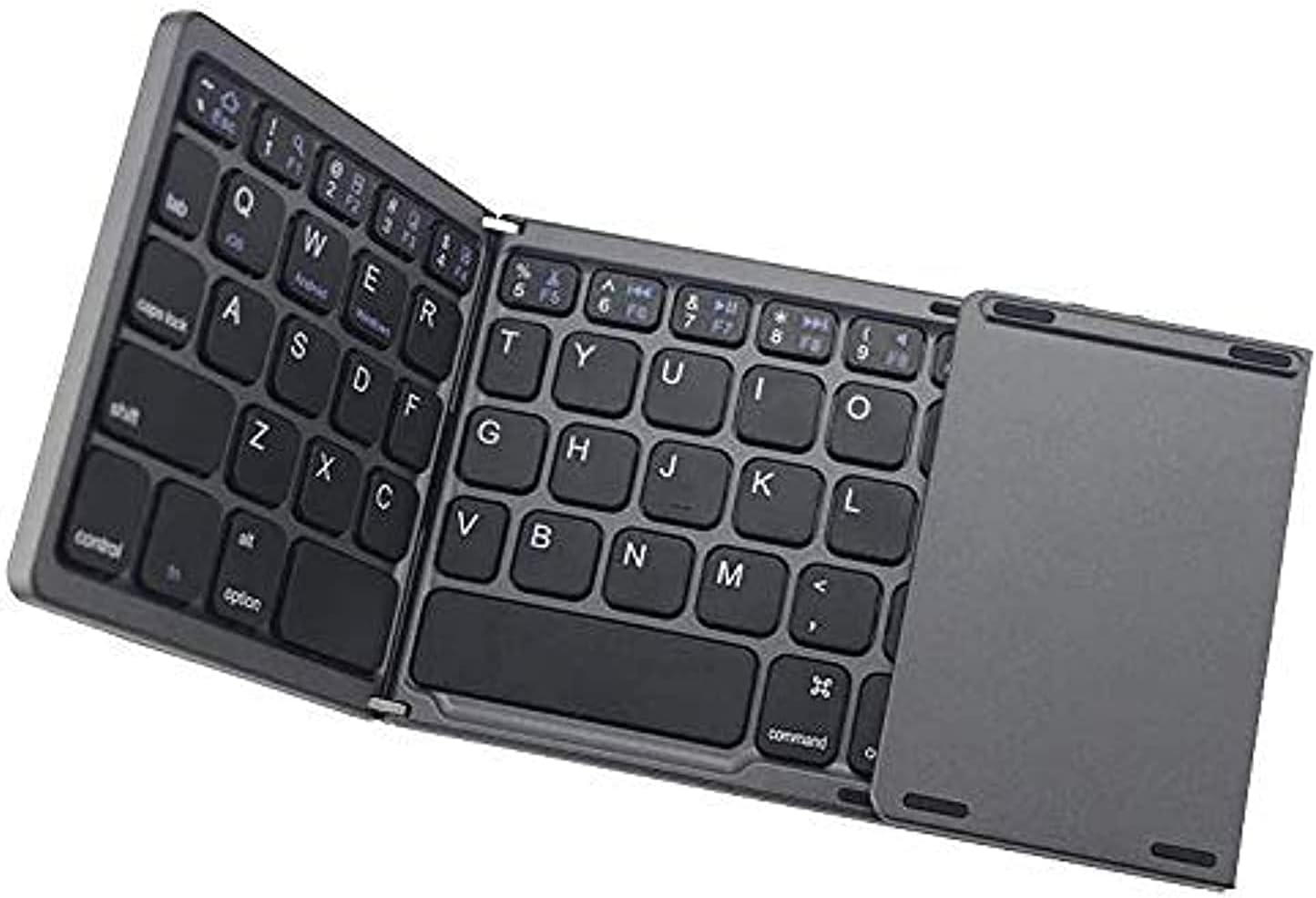 SKEIDO Ultra Thin Mini Bluetooth 3.0 Foldable Keyboard Wireless Folding BT With Touchpad Keyboard compatible with Tablet PC Laptop Mobilephone
