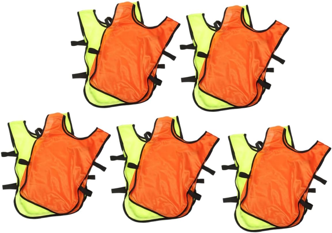 10pcs Training Vests for Soccer and Basketball Breathable Sports Pinnies Lightweight Jerseys for Youth and Adults for Team Practice and Fitness Drills