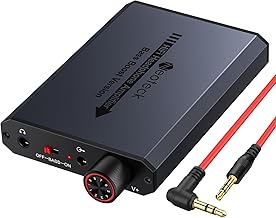 Neoteck Headphone Amplifier 3.5 mm with Bass Boost 16-300Ohm Portable HiFi Headphone Amplifier Matte Aluminium Surface for MP3, iPod, Mac, Mobile Phone, Computer