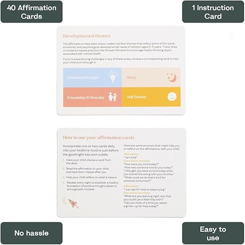 Miniatura 5 de ergoPouch Tarjetas de afirmación para la hora de acostarse para niños pequeños y preescolares: afirmaciones inspiradoras positivas para niños de 2 a