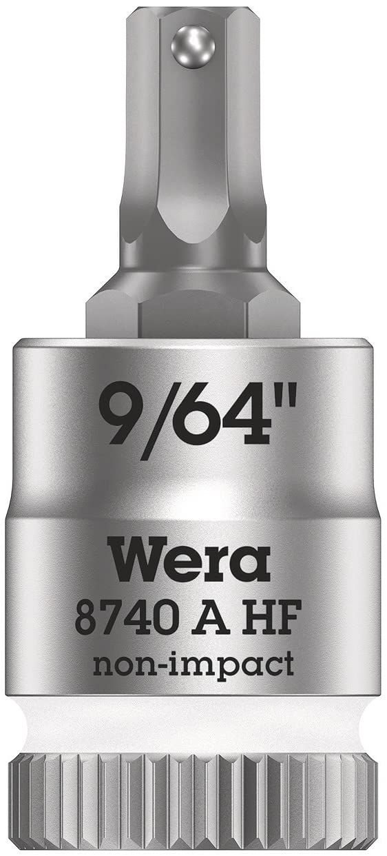 Wera White 05003384001 8740 A Holding Function Zyklop In-Hex Bit-Socket, 9/64" X 28 Mm
