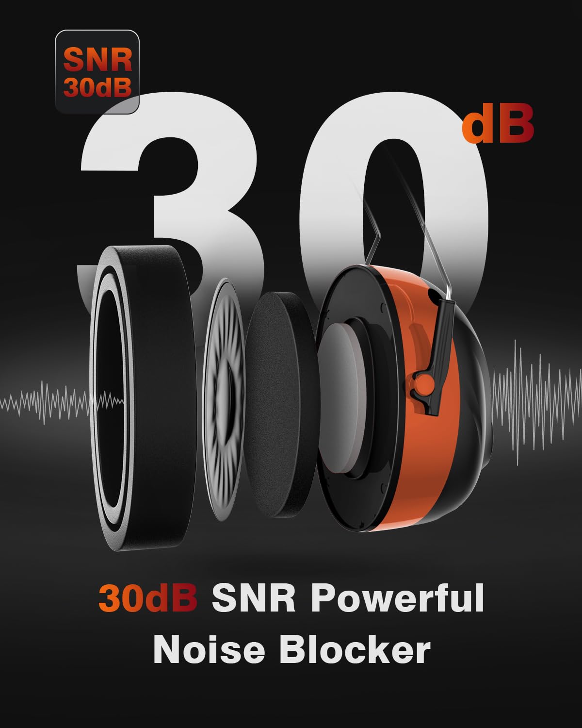Qozybuds Almohadillas de gel, auriculares con protección auditiva Bluetooth 5.4 con batería de 1200 mAh, tiempo de trabajo de 120 horas, SNR de 30 dB, botones más grandes para un fácil funcionamiento