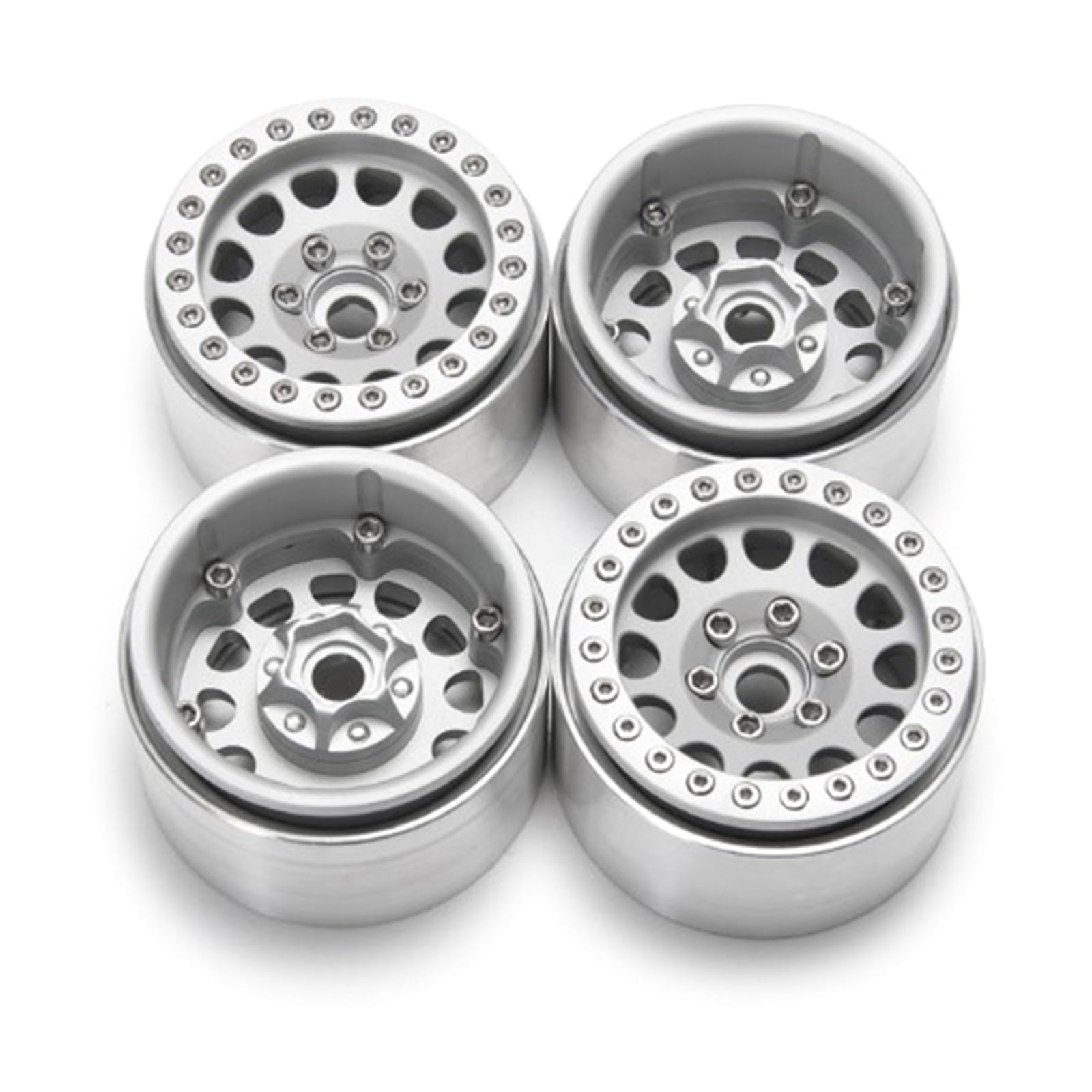 Jantes de roue Beadlock polyvalentes robustes profondes, décalages négatifs pour voiture sur chenilles 1/10, pratique en alliage d'aluminium