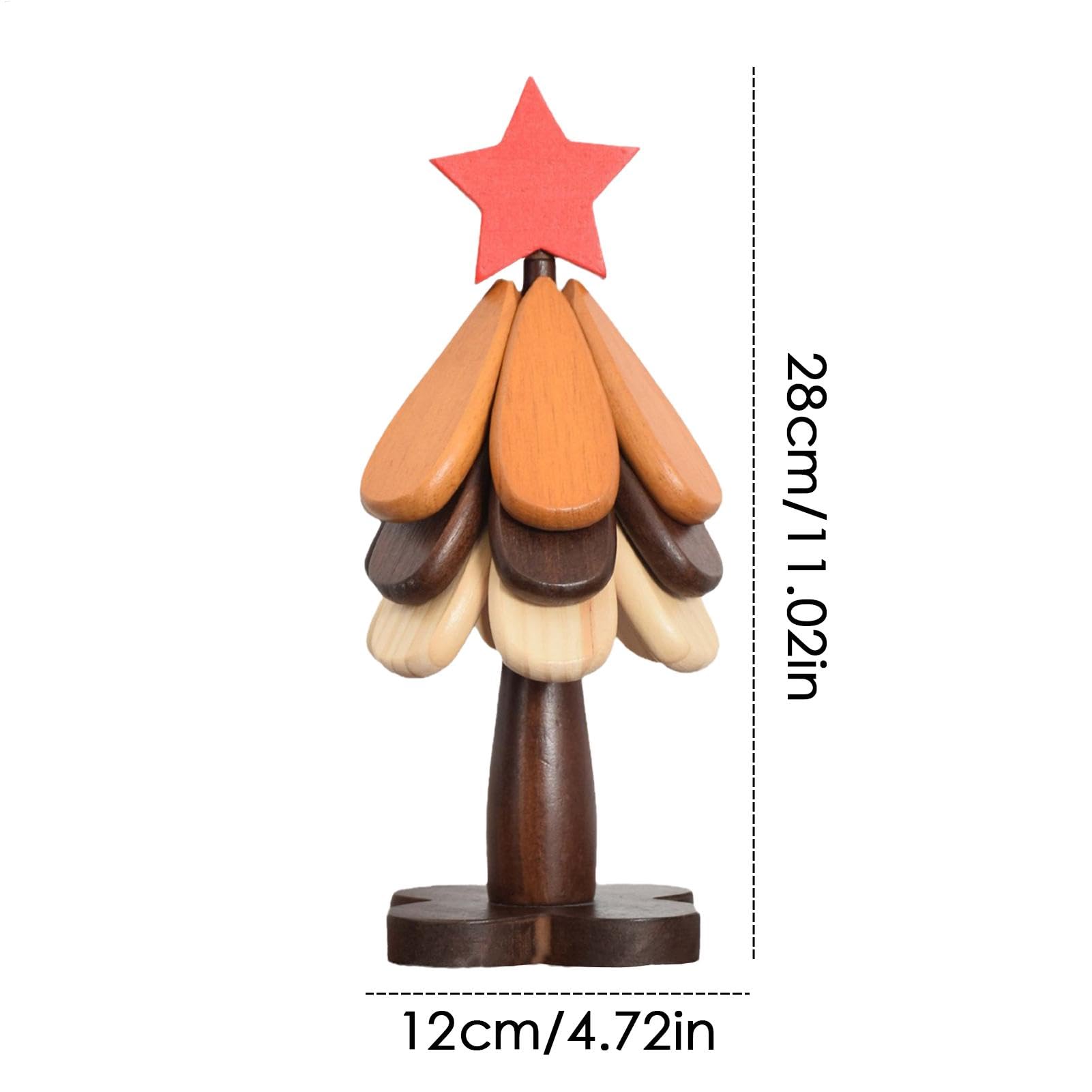 Dessous-de-Plat en Bois en Forme de Sapin de Noël 3 Dessous de Verre