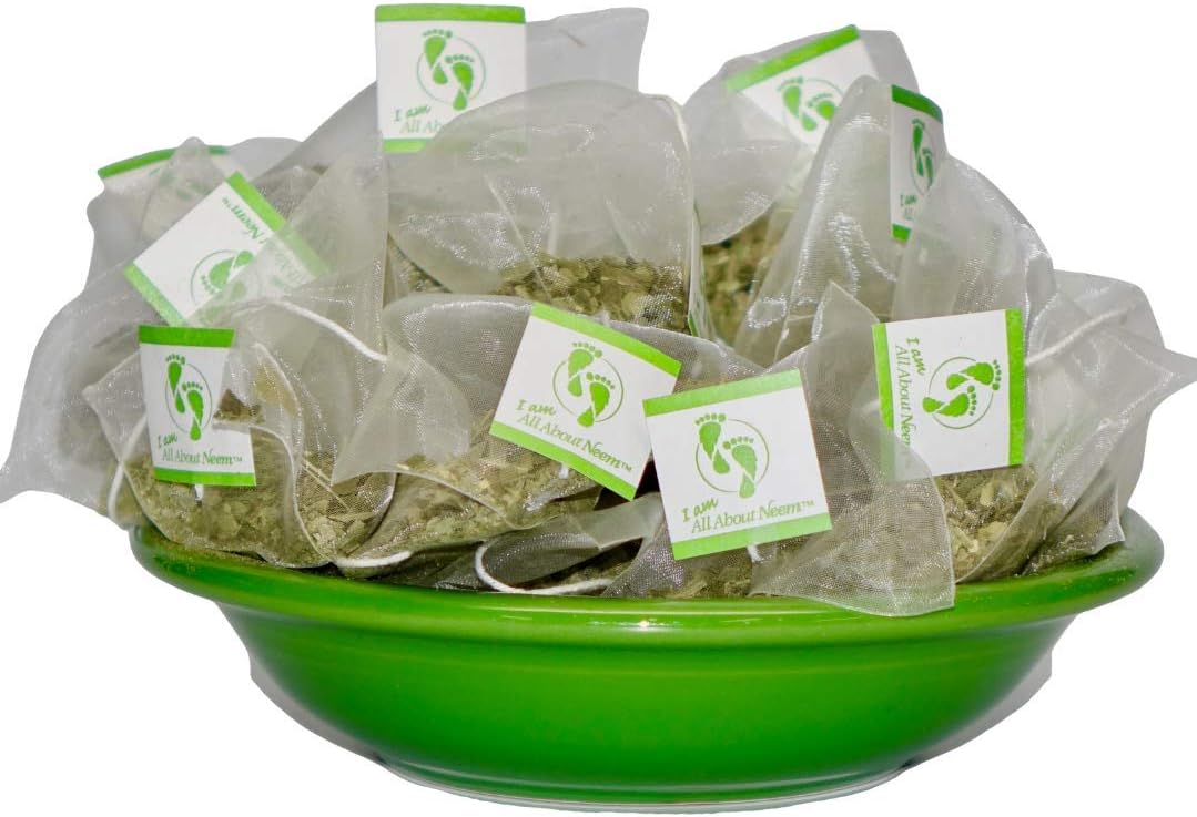 Neem Queen Pyramid Tea Bags (60 Count) Loose Sachet - Organic Premium Quality Caffeine Free - Made in America