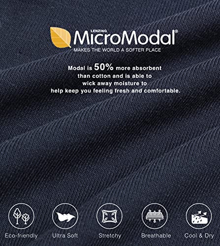 LAPASA Men's Boxer Briefs 3-Pack Cool MicroModal Stretch Underwear Trunks Comfort Soft Breathable M714