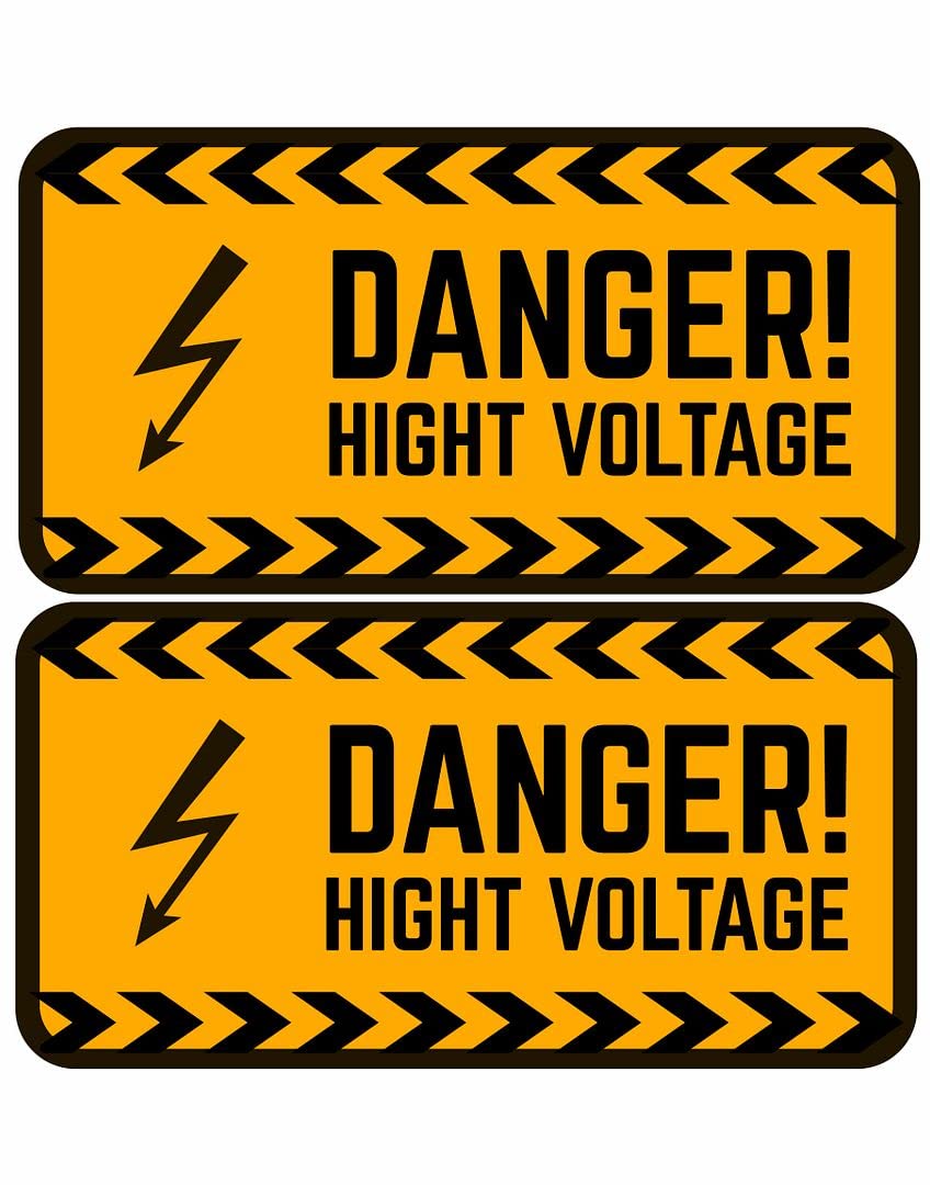CVANU High Voltage Danger Area Alert PVC Vinyl Warning Sign Sticker CV-03 (pack of 2) (B09GM8Z93K) Amazon Price History, Amazon Price Tracker
