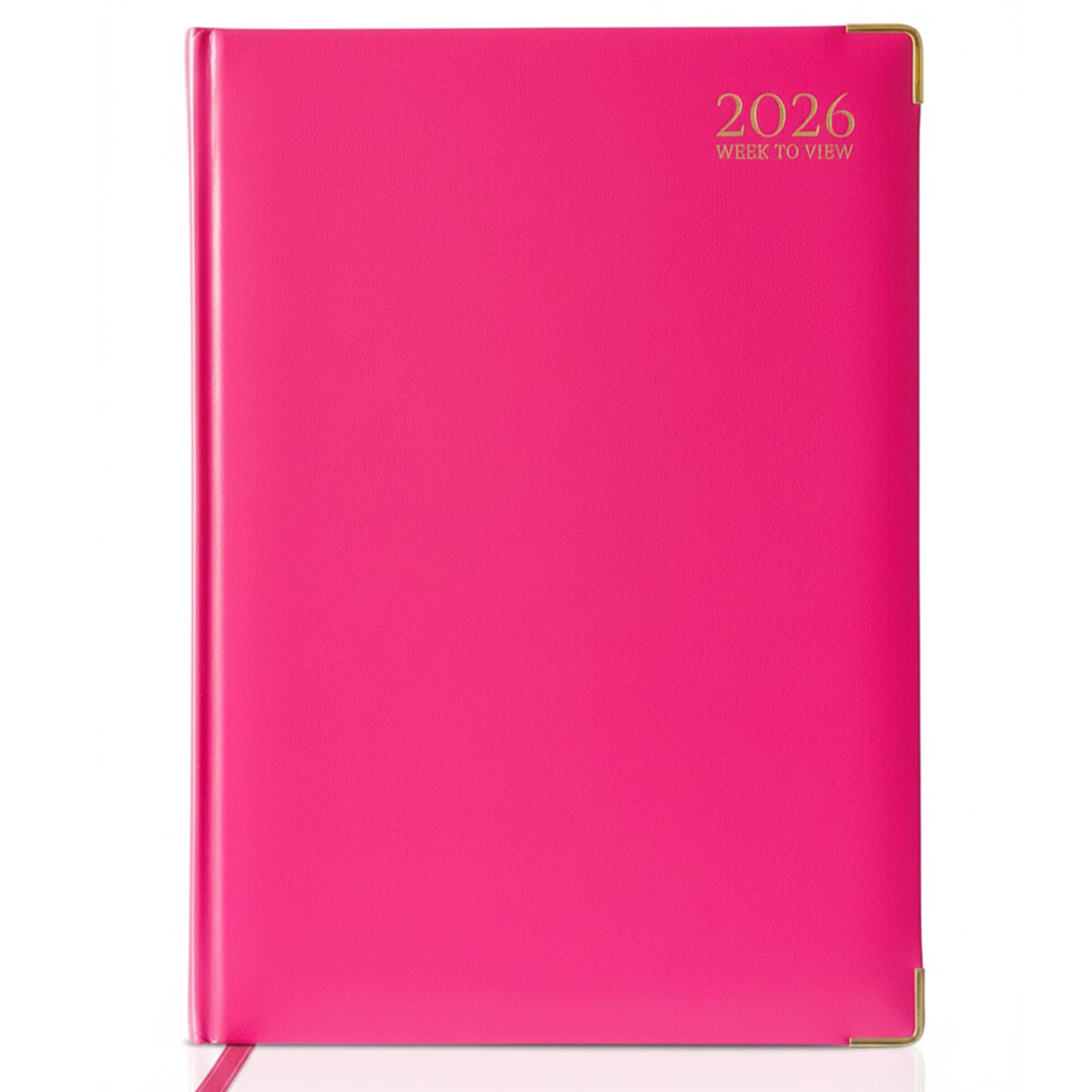 G4GADGET A5 2026 Week to View Pink Diary Gilt Edges Hardback