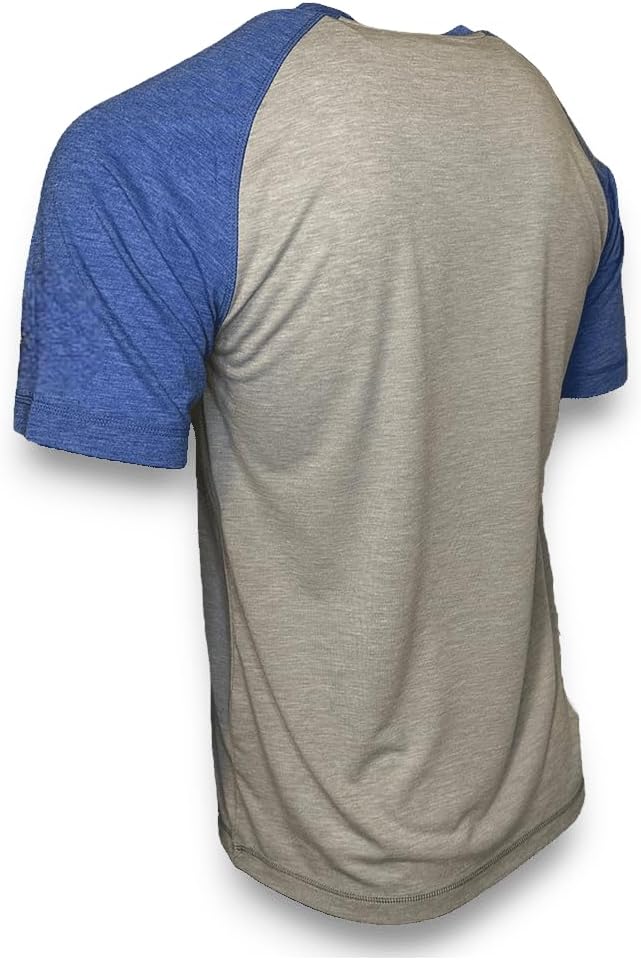 Men's Active Pickleball Raglan Tee | Dri Fit Athletic T Shirts |Two-Tone Shirt for Men