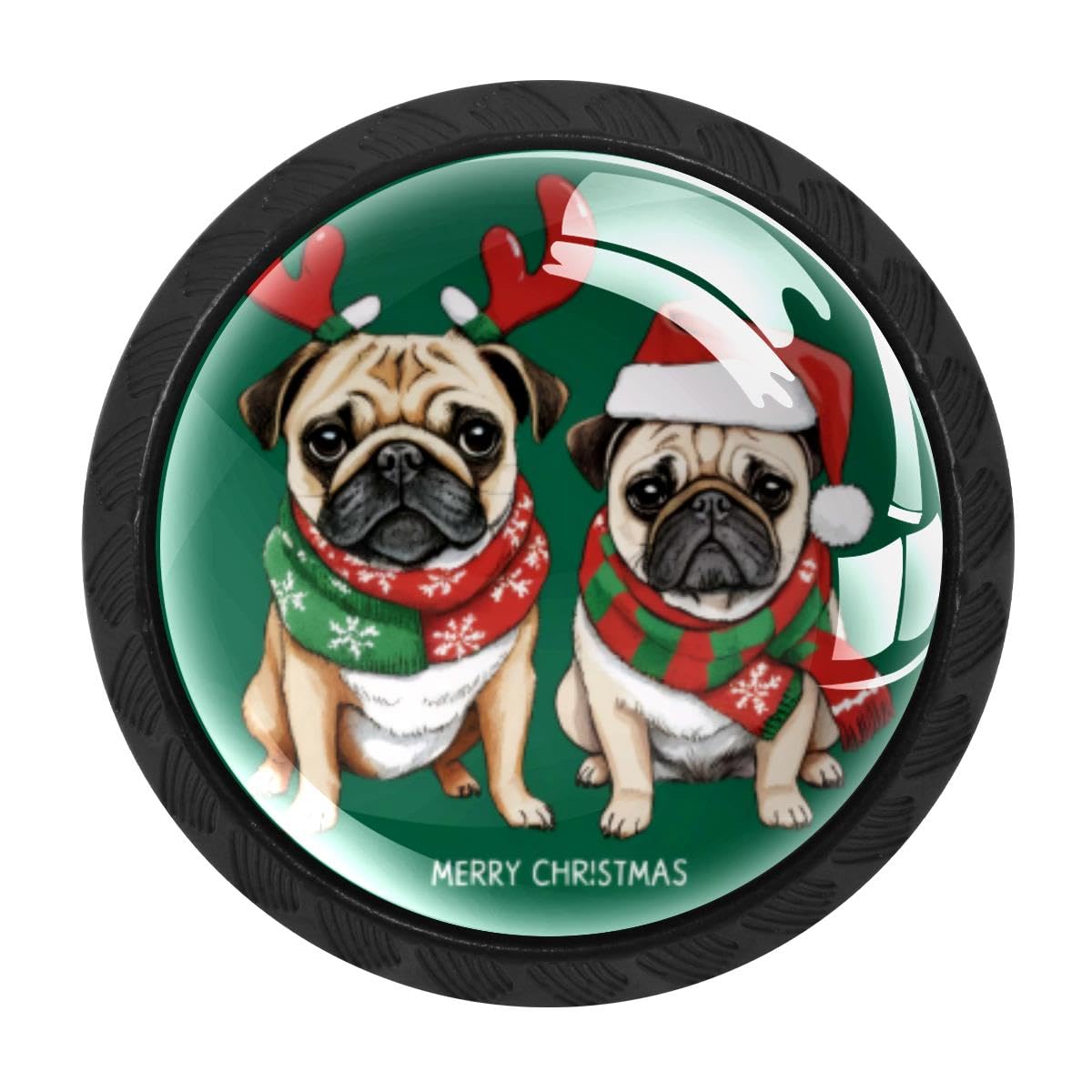 Heoeh Multi 14 4 Pcs Kitchen Cabinet Knobs, Christmas Pugs Drawer Knobs Dresser Handles
