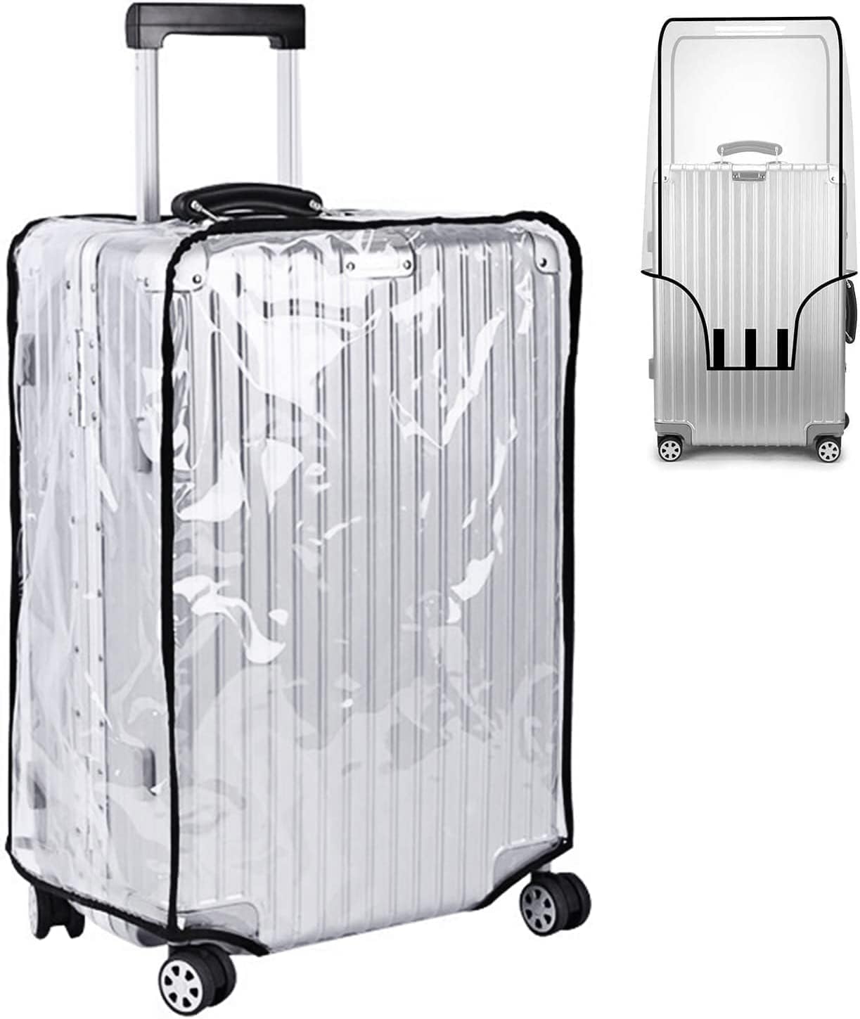 shasvi Transparent Luggage Cover | Clear PVC Suitcase Protective Case | Waterproof Travel Bag Trolley Covers | (20-32 Inches) (26 Inch)-picture-53