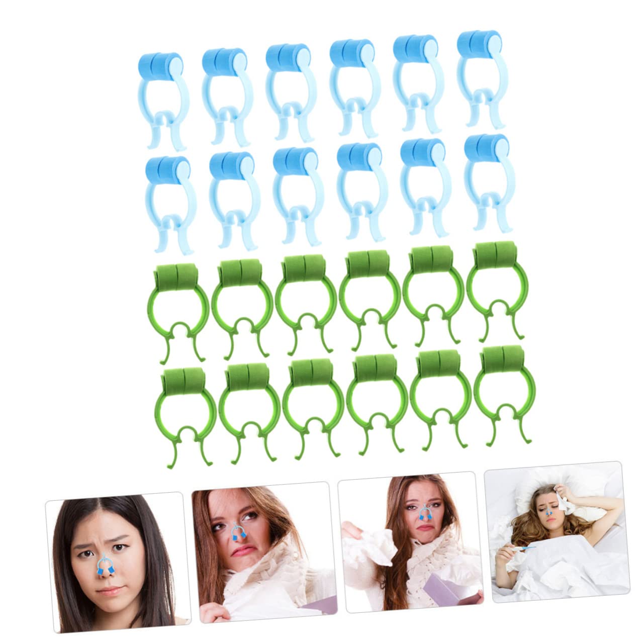 48pezzi Clip Per Naso Per Allenamento Stopper Nasali Per E Sangue Dal Naso Clip Per Fissaggio E Pom Per Viaggi E Uso Quotidiano