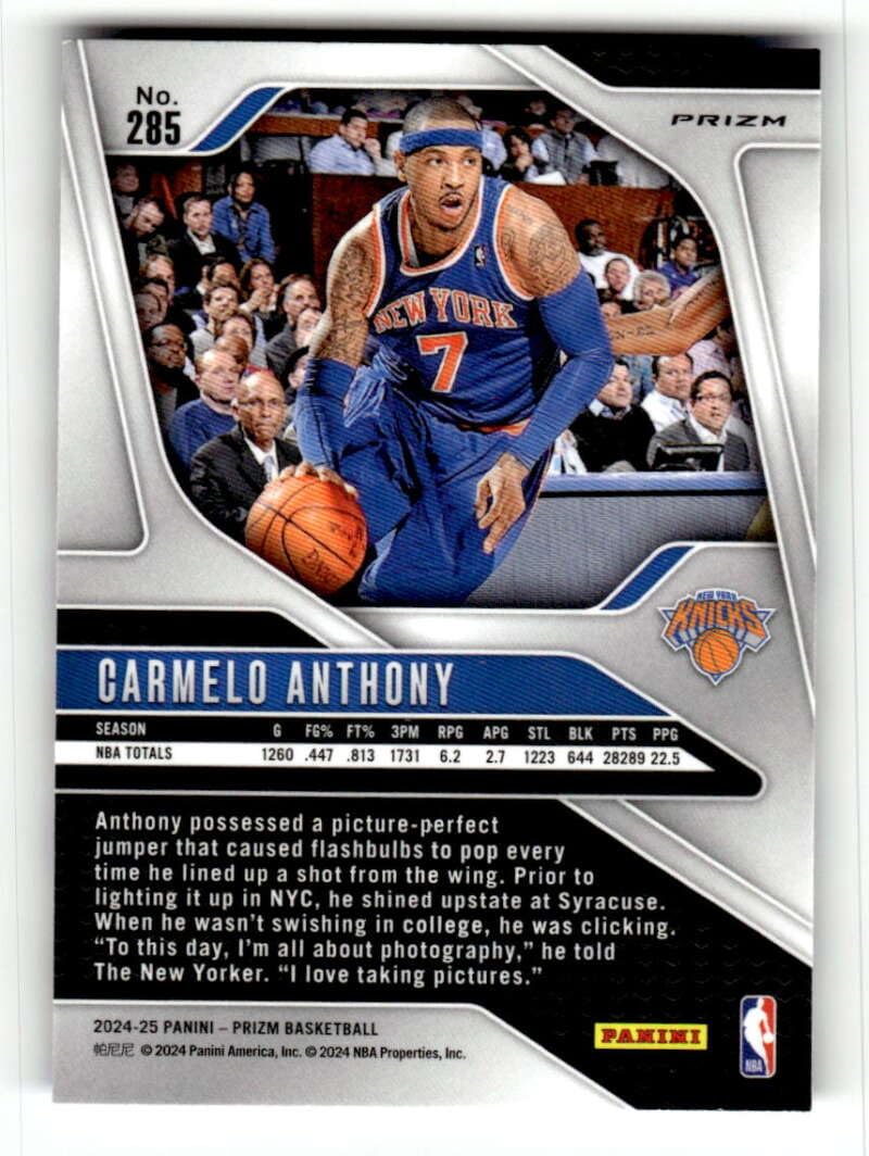 Amazon.com: 2024-25 Panini Prizm Prizms Red White and Blue #285