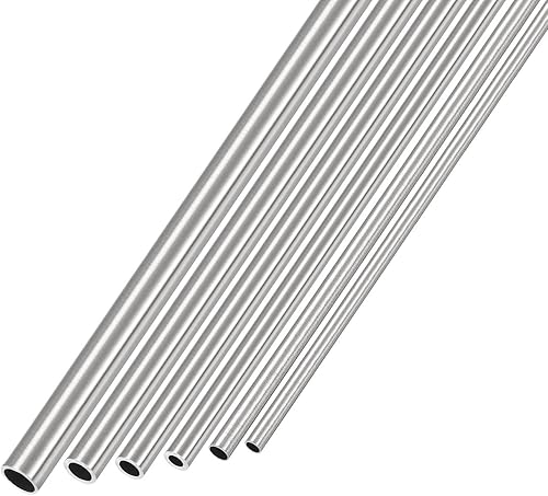 Miniatura 6 de METALLIXITY Tubo de acero inoxidable 304 (0.039in-0.236in de diámetro exterior x 0.012in0.016in de alto x 11.811in de largo), 6 piezas en 1 juego,