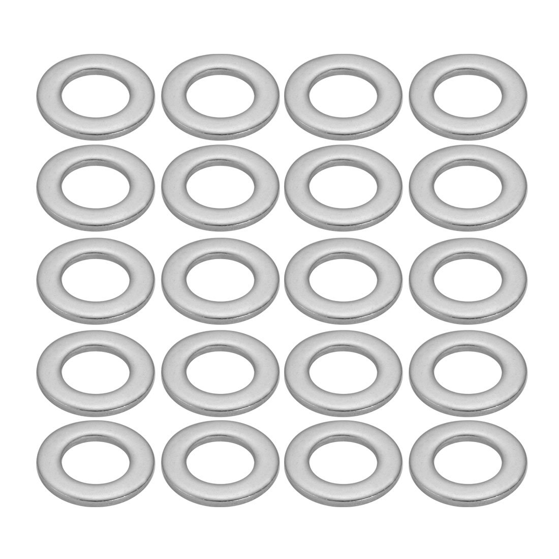 ZHuidjo M24x44mmx4mm DIN125 304 Stainless Steel Flat Washer Silver Tone 20pcs (SN: 175 5c7 041 b8d eae)