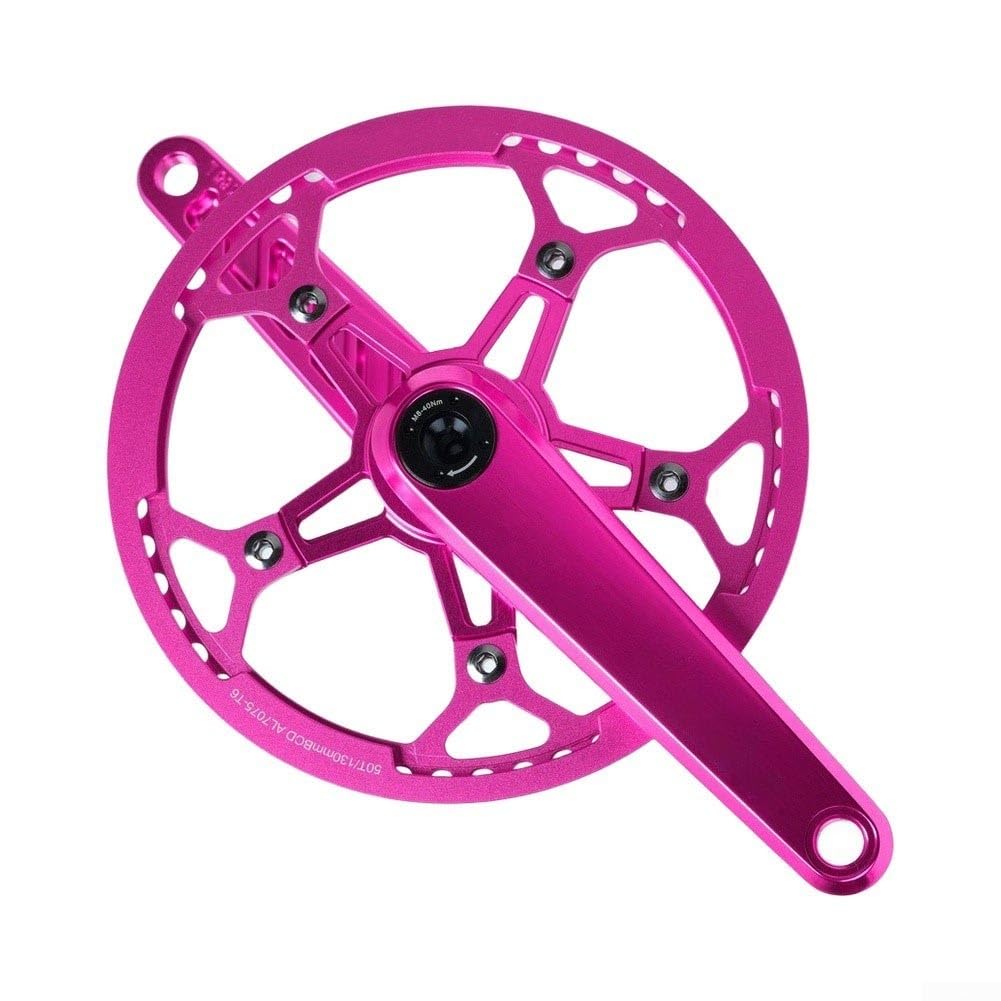 Besttoolifes Guarnitura leggera in alluminio cavo per bici pieghevole | per interfaccia dub Lock, BCD130 tre bulloni montaggio diretto, 16,5 cm e 17 cm lunghezza gamba, per JAVANEO P8 P10 RGO