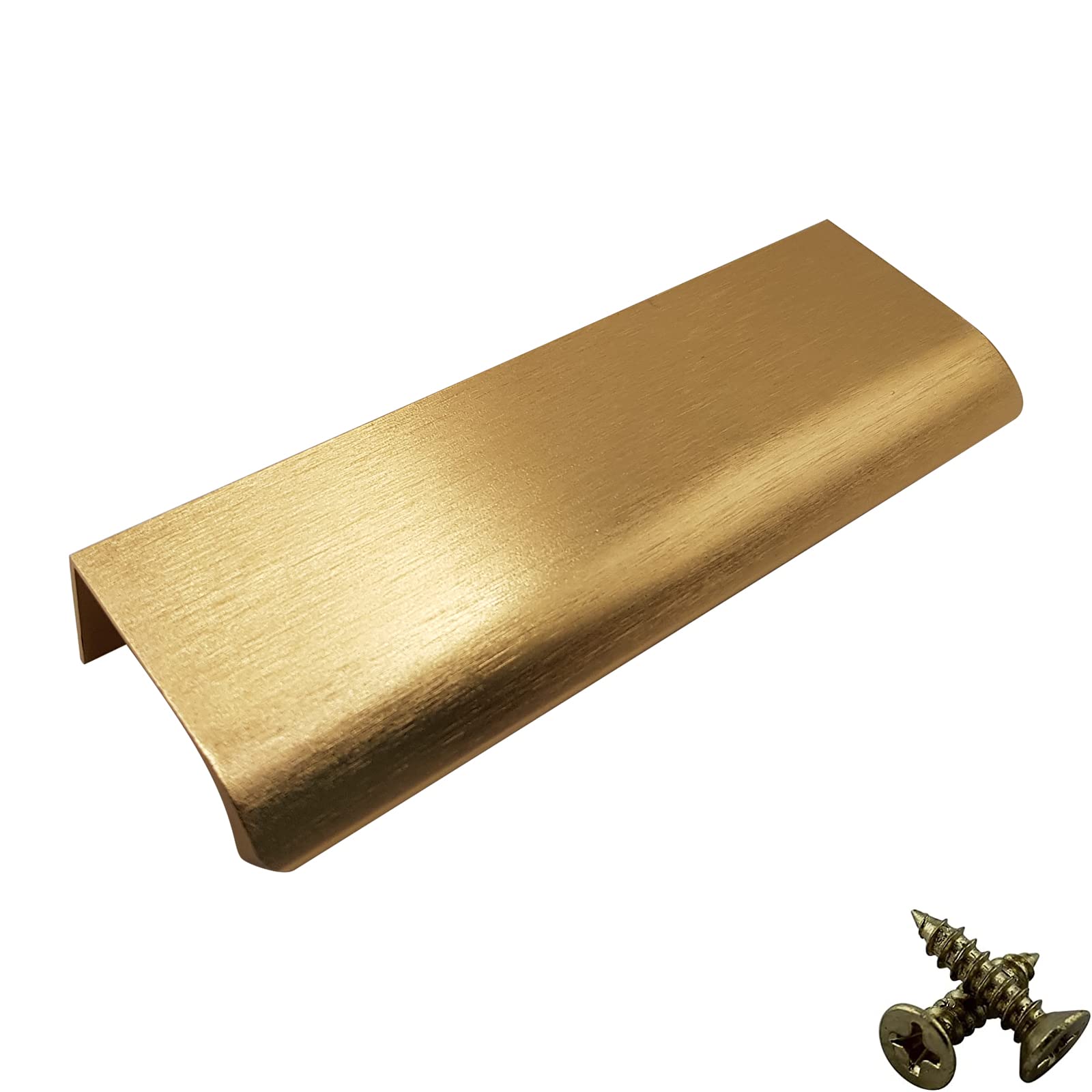 M4TECConcealed Finger Pull Handles Metal Edge Design Modern Kitchen Door Handles Cabinet Pull Handles Drawer Pull Handles Bedroom Bathroom Furniture Handles. Series VD3: 64mm BA 10 Pack Brushed Brass