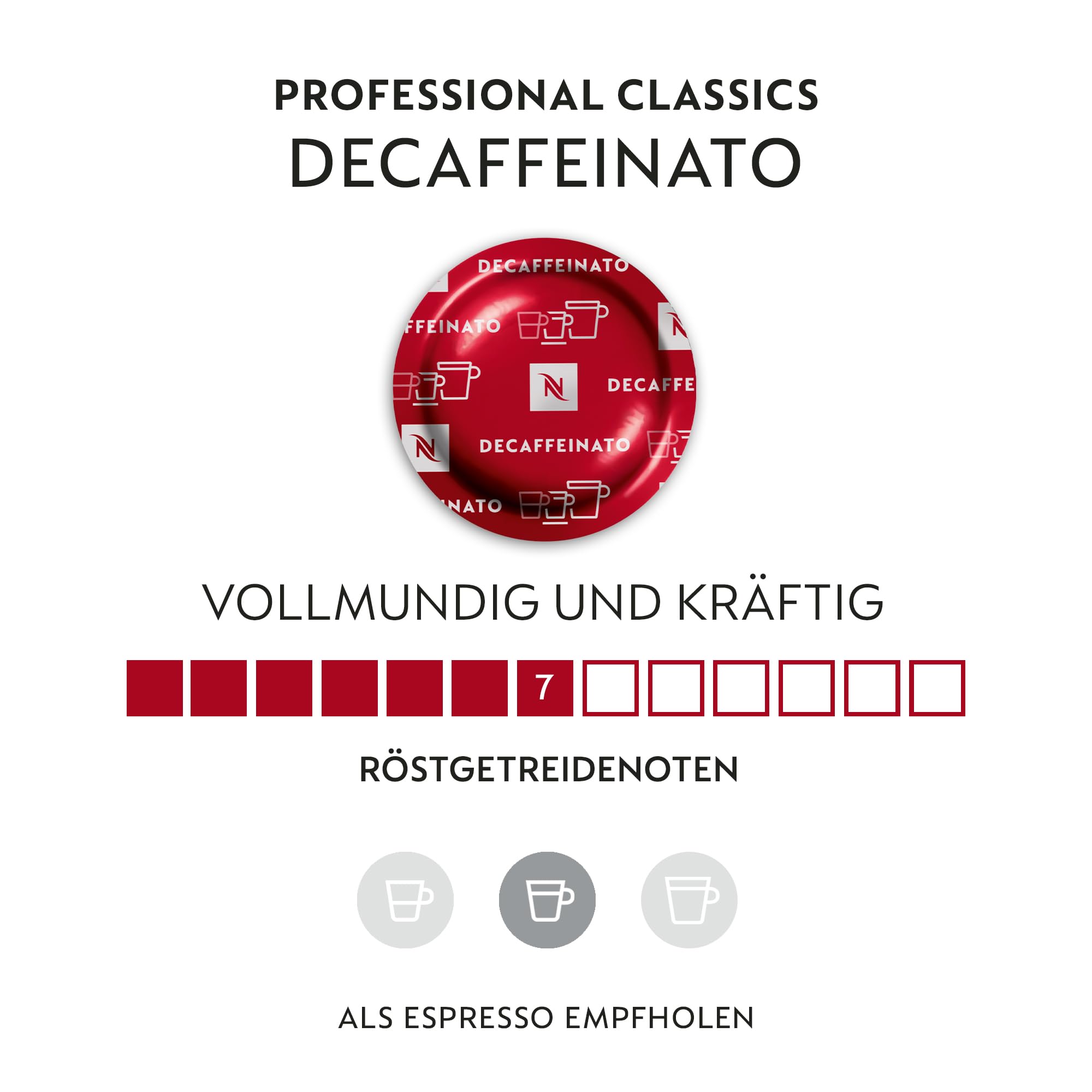 NESPRESSO PROFESSIONAL Decaffeinato 200 Kaffeekapseln | Entkoffeinierter Espresso, kompatibel mit Nespresso B2B Kaffeemaschinen