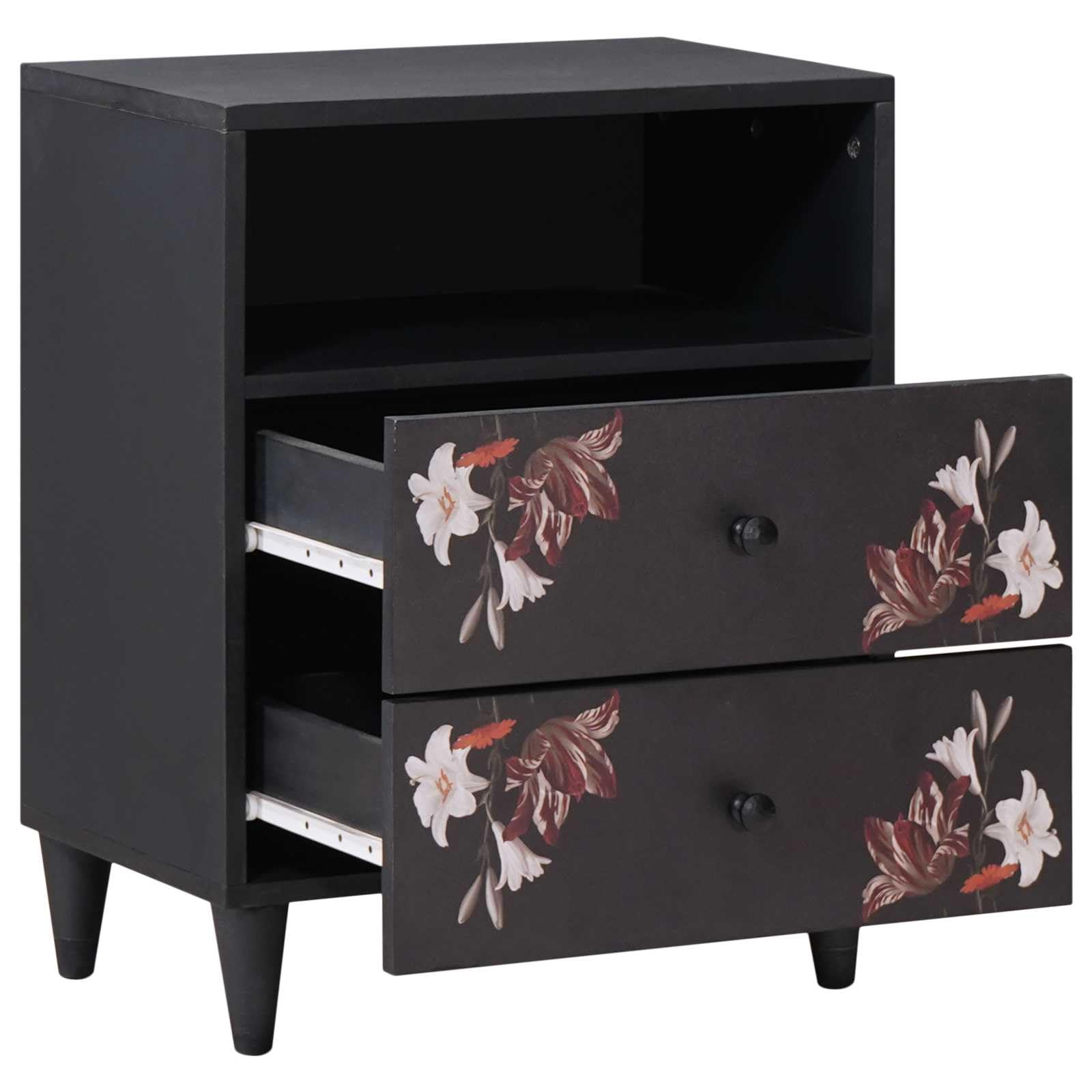 Table de chevet bois de mangue pour ranger et embellir une petite chambre encombrée