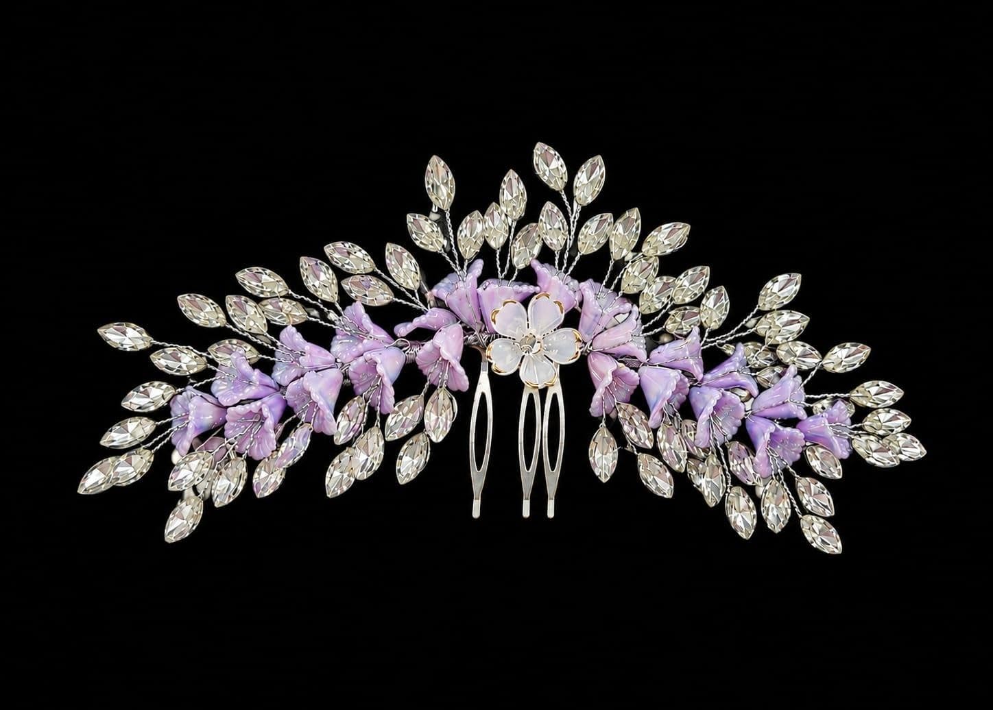 Lavender Unique Bloom Hair Brooch-picture-19