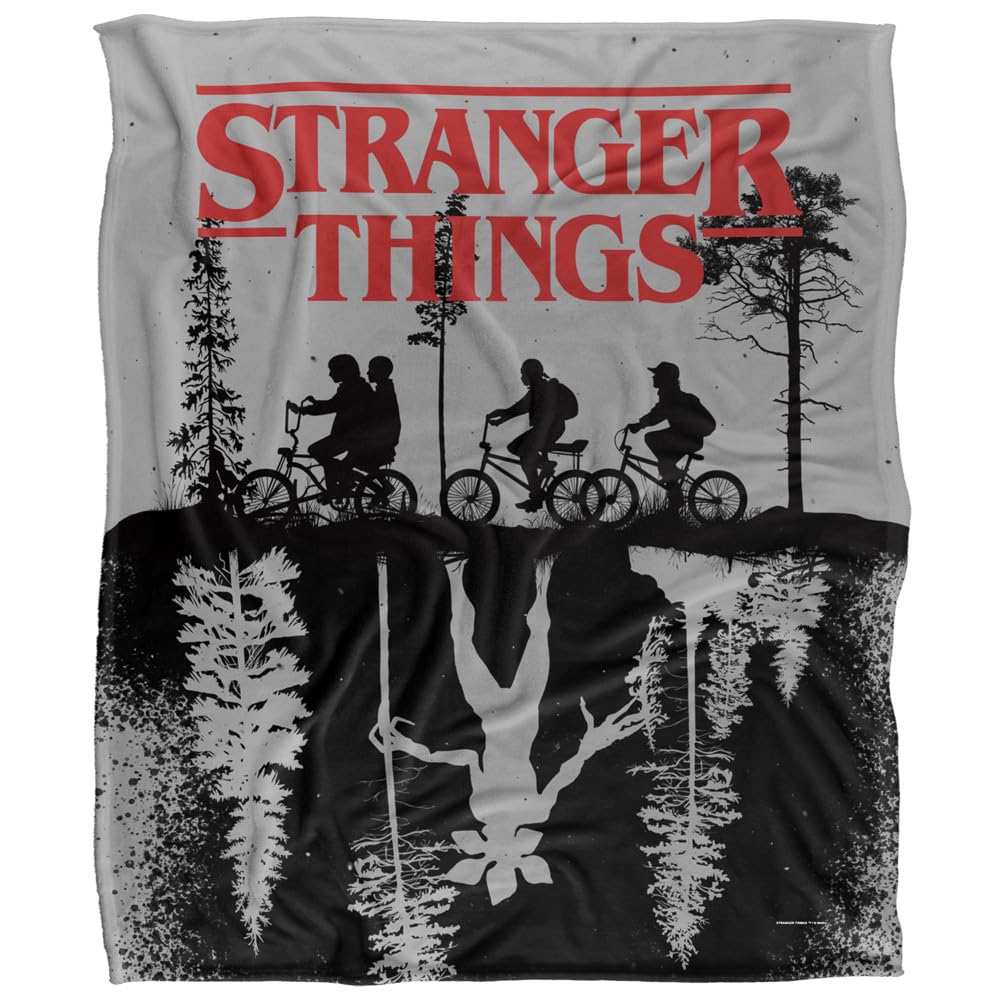 Cose più strane Stranger Things Upside Down, copriletto super morbido al tatto, 152 x 127 cm