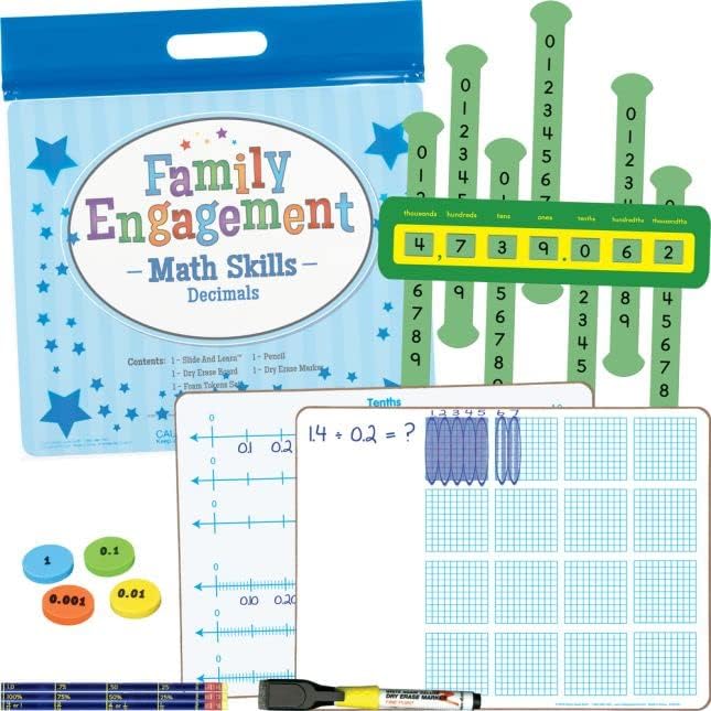 Amazon.com: Really Good Stuff Family Engagement Math Skills Decimals ...
