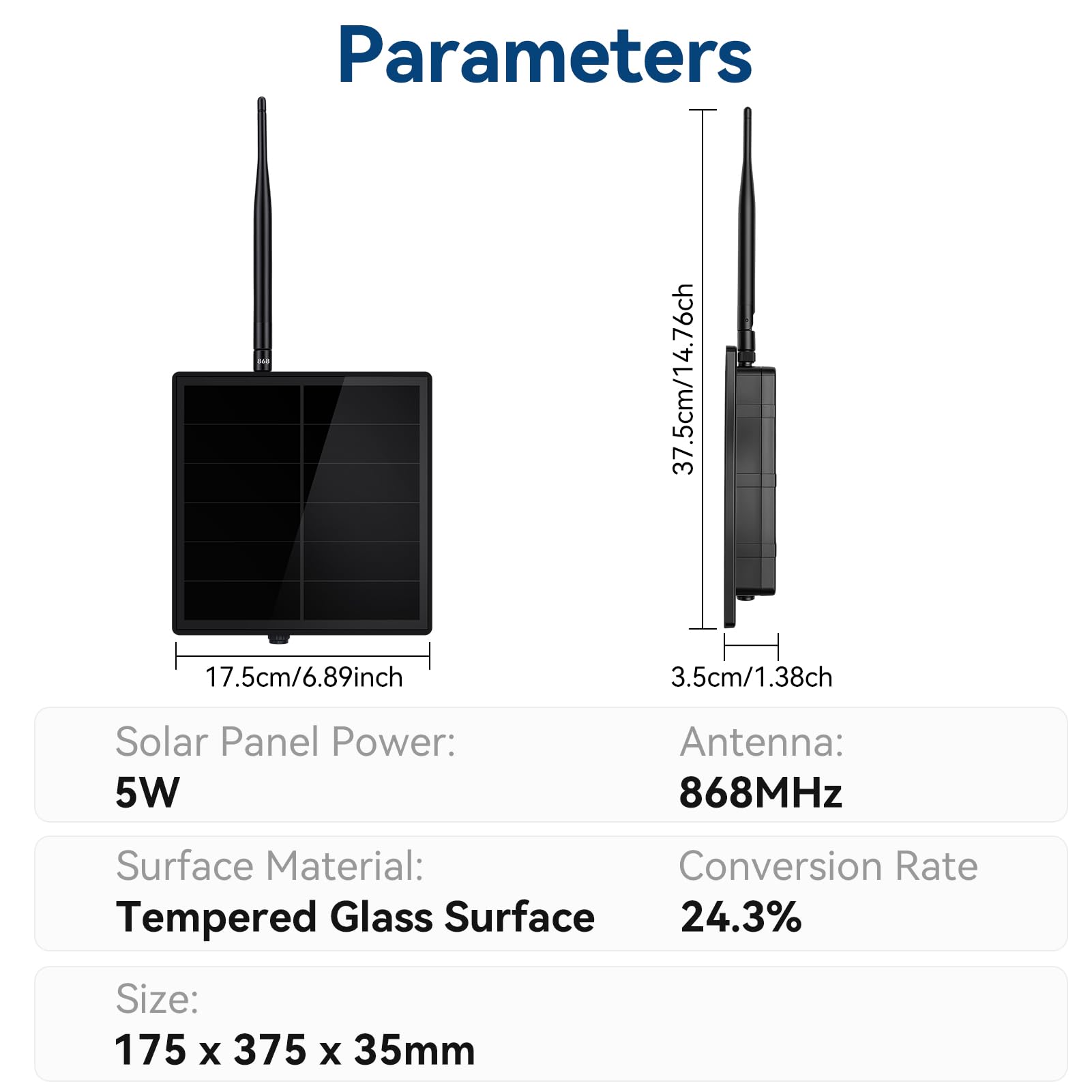 Kit solar para placa de desarrollo ESP32 LoRa V4 con antena LoRa de 868 MHz y módulo GNSS L76 K, carcasa solar impermeable de 5 W para exteriores Meshtastic