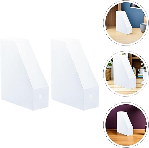 Miniatura 9 de STOBOK Organizador de carpetas de archivos, organizador de escritorio de plástico, estante para revistas, soporte para archivos, 2 unidades