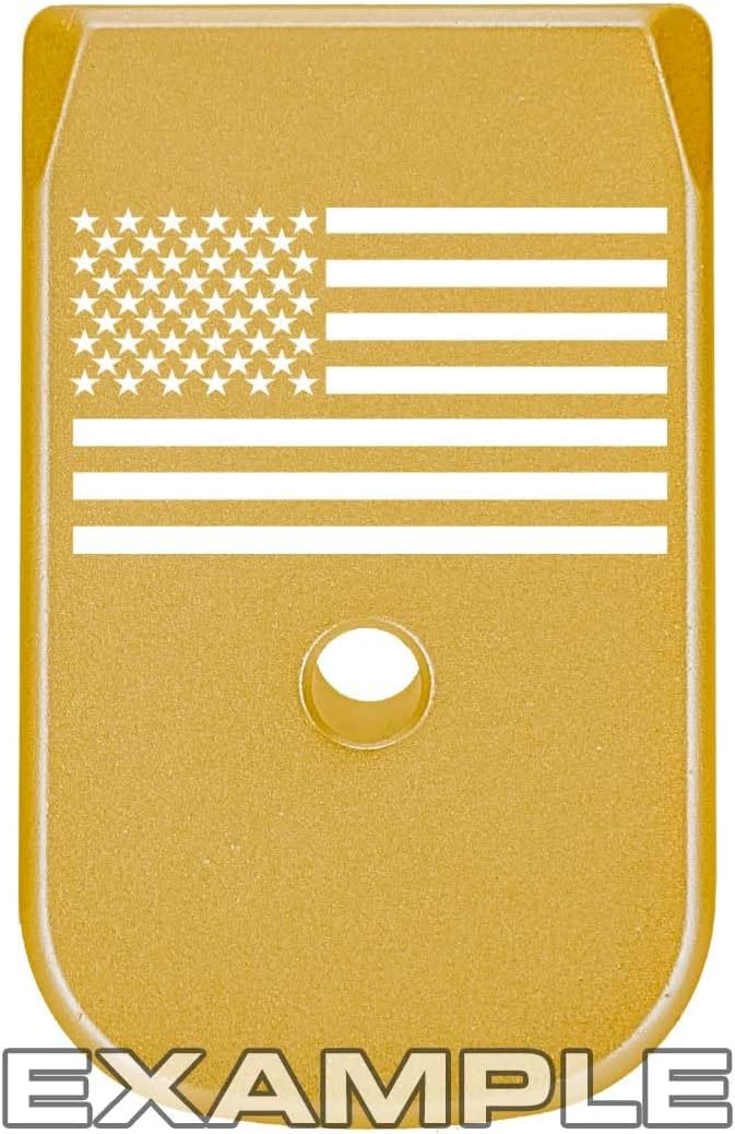 NDZ Performance Magazine Base Plate Finger Extension for Glock 20 21 29 30 40 41 Gen 1-4 in 10mm .45 Laser Engraved Anodized Aluminum - Choose Design & Color
