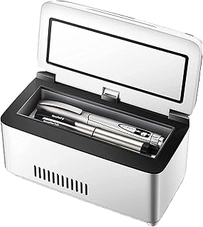 NACHEN Izolowana chłodziarka, wyświetlacz LED 2-8℃ lodówka z lekami, przenośna mini lodówka chłodziarka jest bardzo odpowiednia do podróży na kemping rodzinę