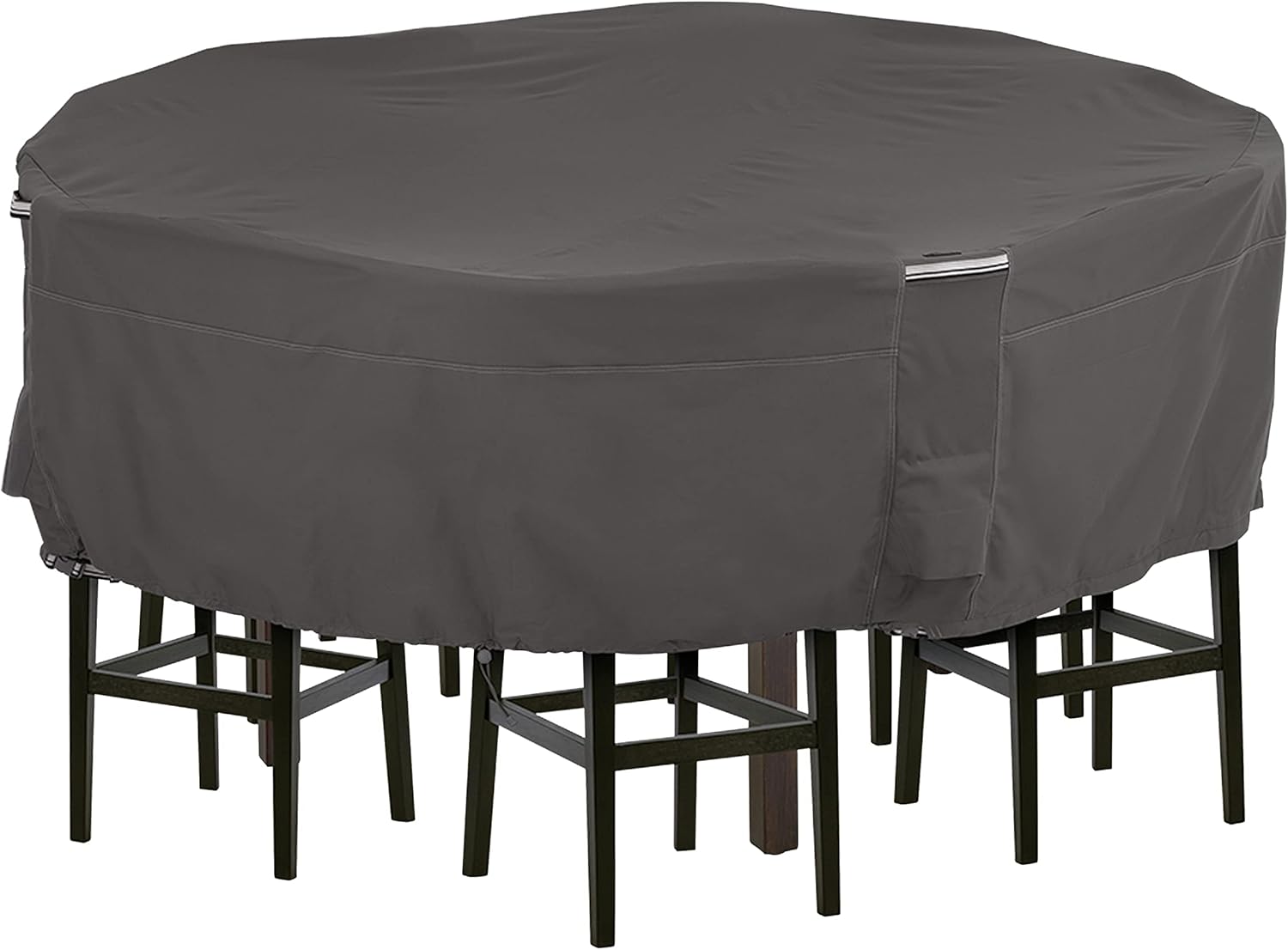 Classic Accessories Ravenna Water-Resistant 94 Inch Tall Round Patio Table & Chair Set Cover, Outdoor Table and Chair Cover