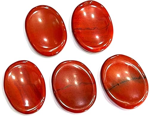 Vista 35 de GEMSCITE 5 piedras preciosas naturales, piedras para la preocupación del pulgar, cristal curativo de reiki, piedra de palma de bolsillo de energía