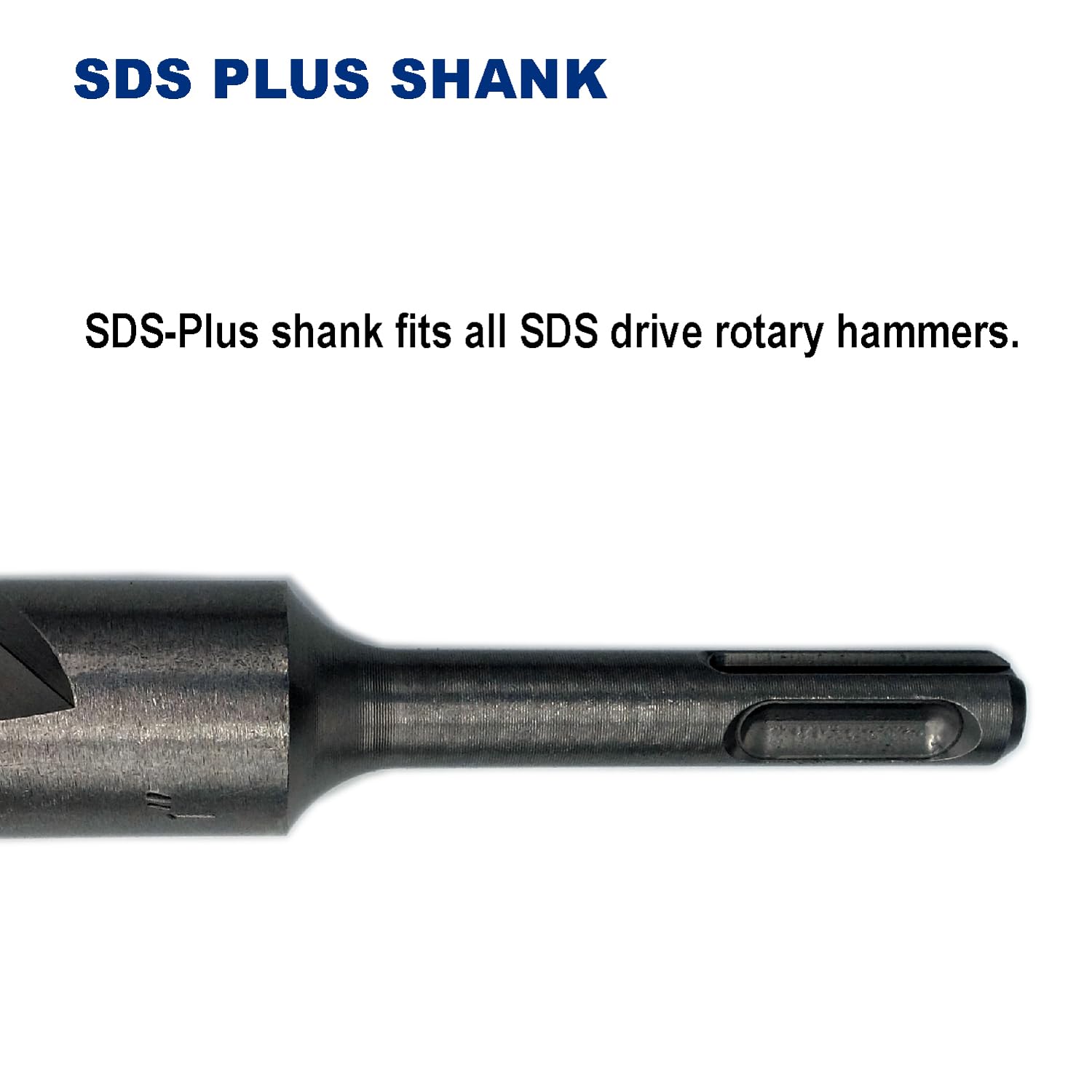 Broca de martillo perforador SDS-Plus con punta de carburo de 1 pulgada x 12 pulgadas para hormigón, ladrillo, piedra, paquete de 2