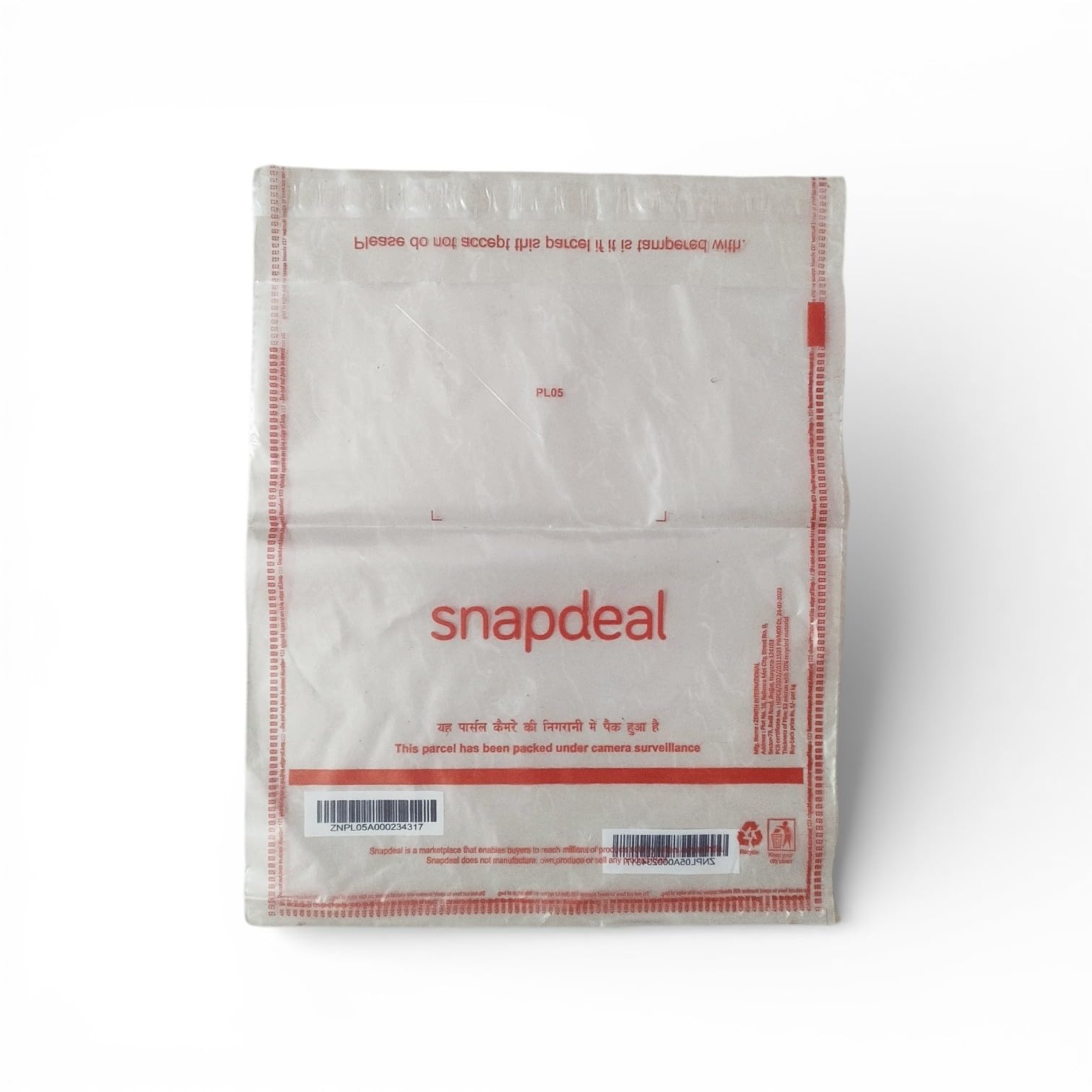 Snap deal Transparant packaging Cover Bags, 12x13.5 Inch, with POD, Suitable for Clothes, Pack of 100, snapdeals cover-image-36