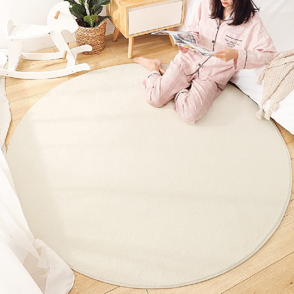 SDINAZ Alfombra Infantil Redonda Lavable en Lavadora para Bebes 100 cm