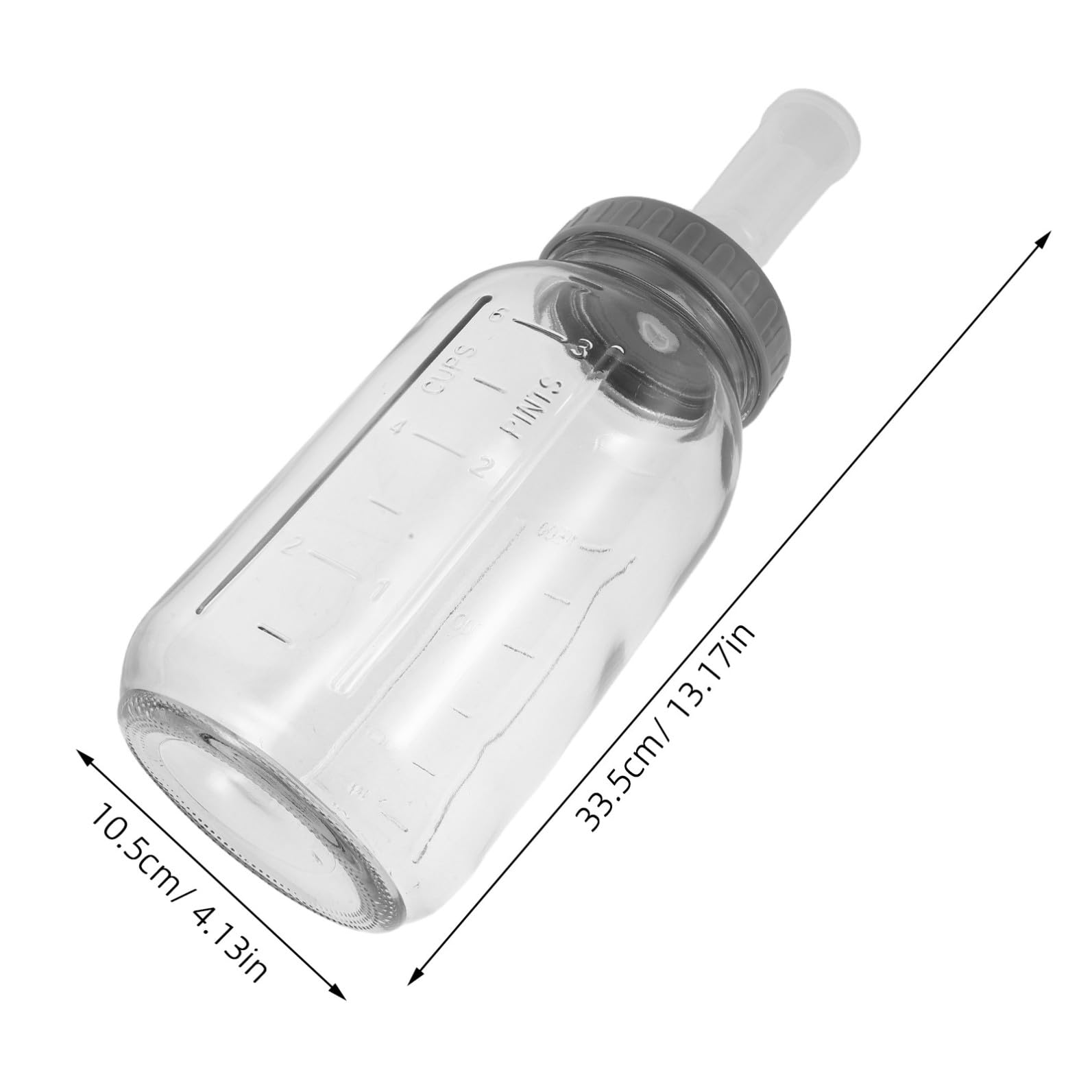 Veemoon Fermentationsset, Weithals-Einmachglas, 1,9-Liter-Sauerkraut-/Einlege-Set mit Gärröhrchen, für Kimchi, Kombucha, eingelegtes Gemüse, inklusive Kreidetafel und Bindfaden