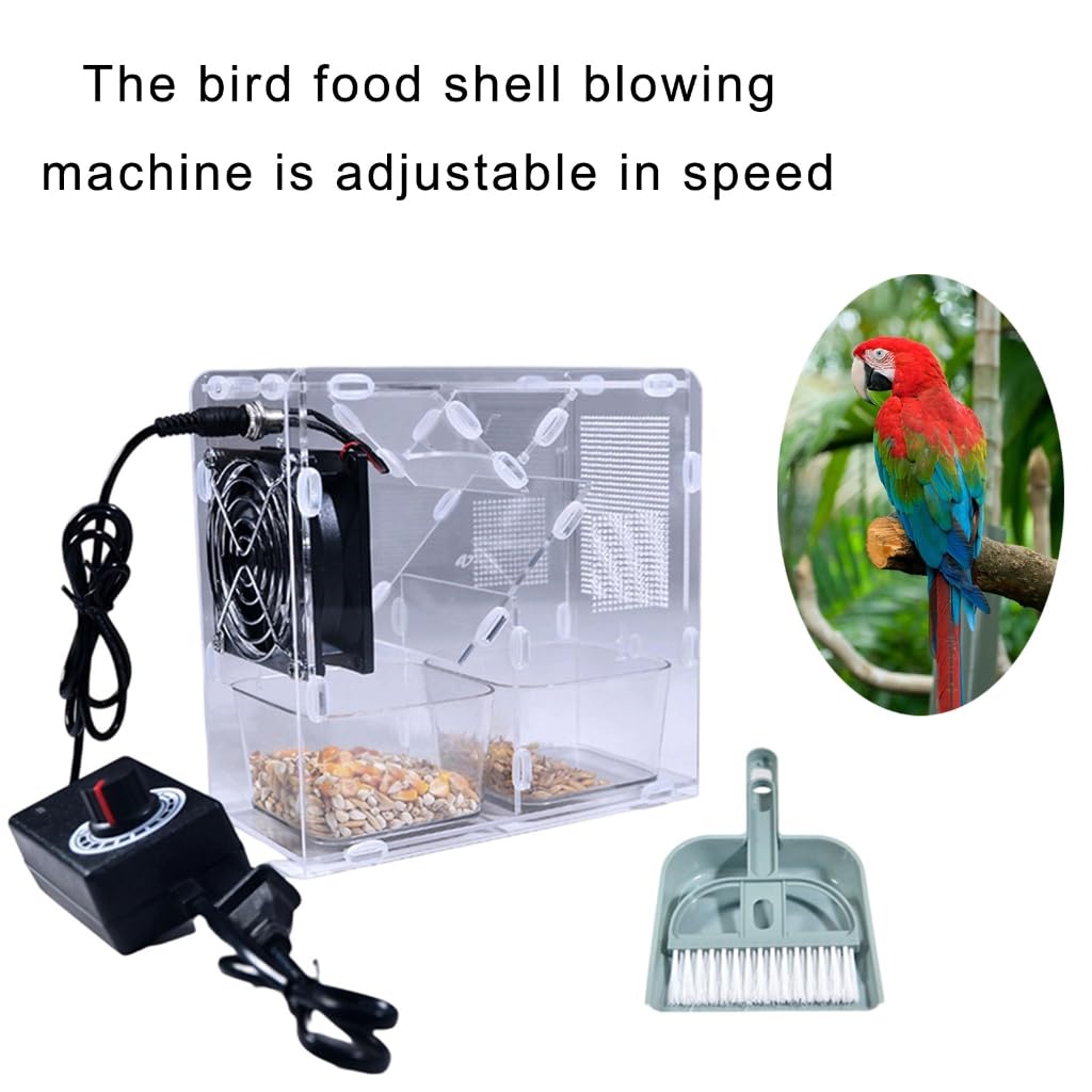Macchina di soffiaggio del chicco di cibo per uccelli, velocità regolabile, macchina per bombardamento di alimenti per uccelli per facile e manutenzione