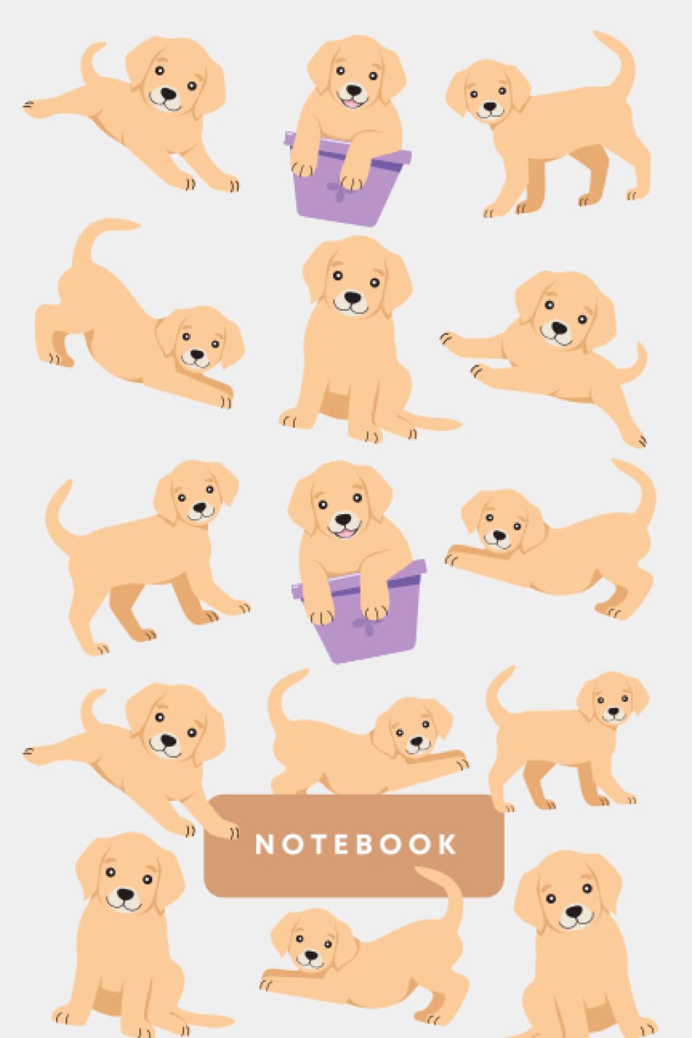 Puppy Notebook: Cute Labrador Retriever Puppy Notebook Journal for Girls & Boys | A5 6x9” | 120 College Ruled Lined Pages