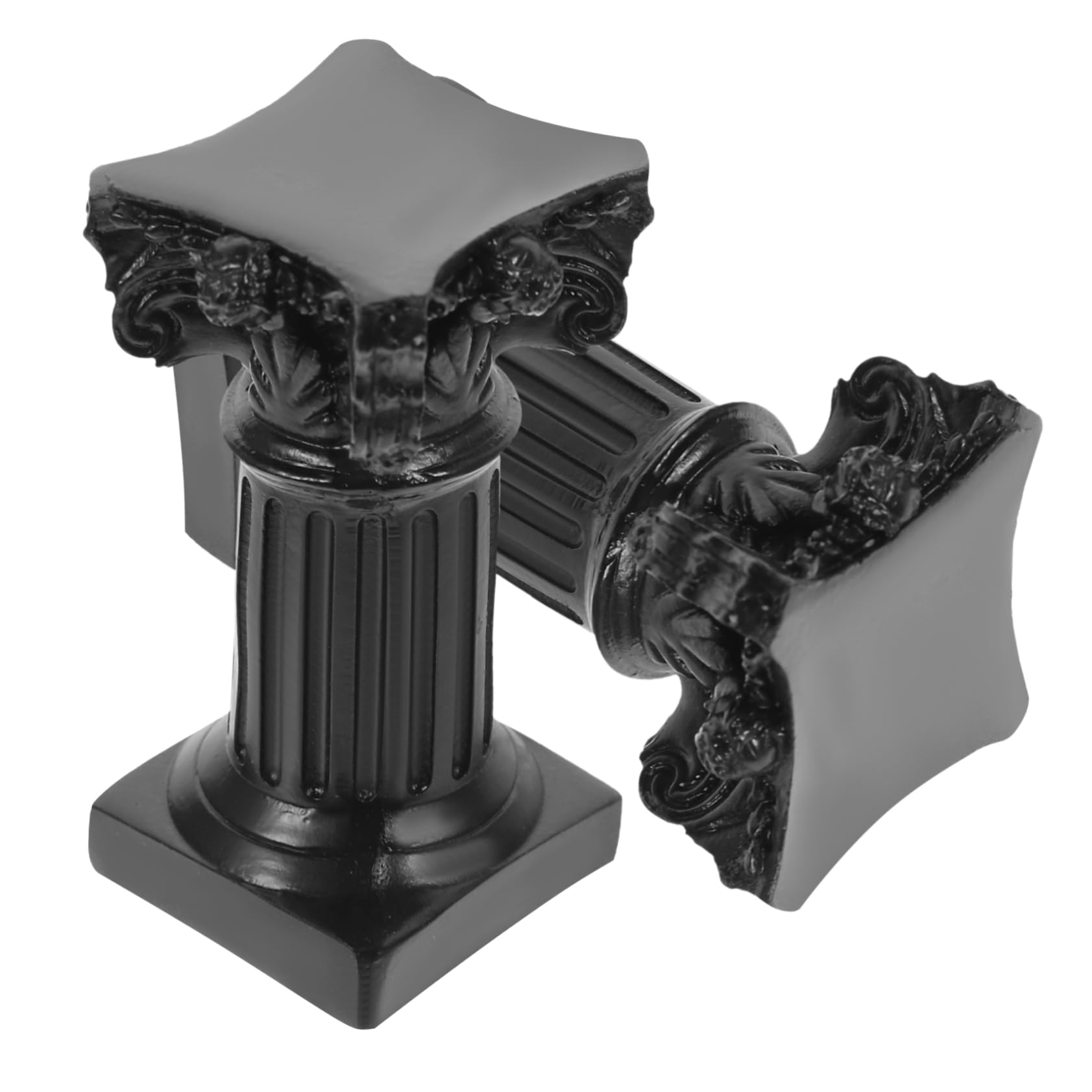Cabilock 2pcs Roman Column Decoration Desktop Decoration Desktop Candle Holders Decorative Candleholders Simple Candle Holders Resin Candlestick Decorations Candleholders for Home