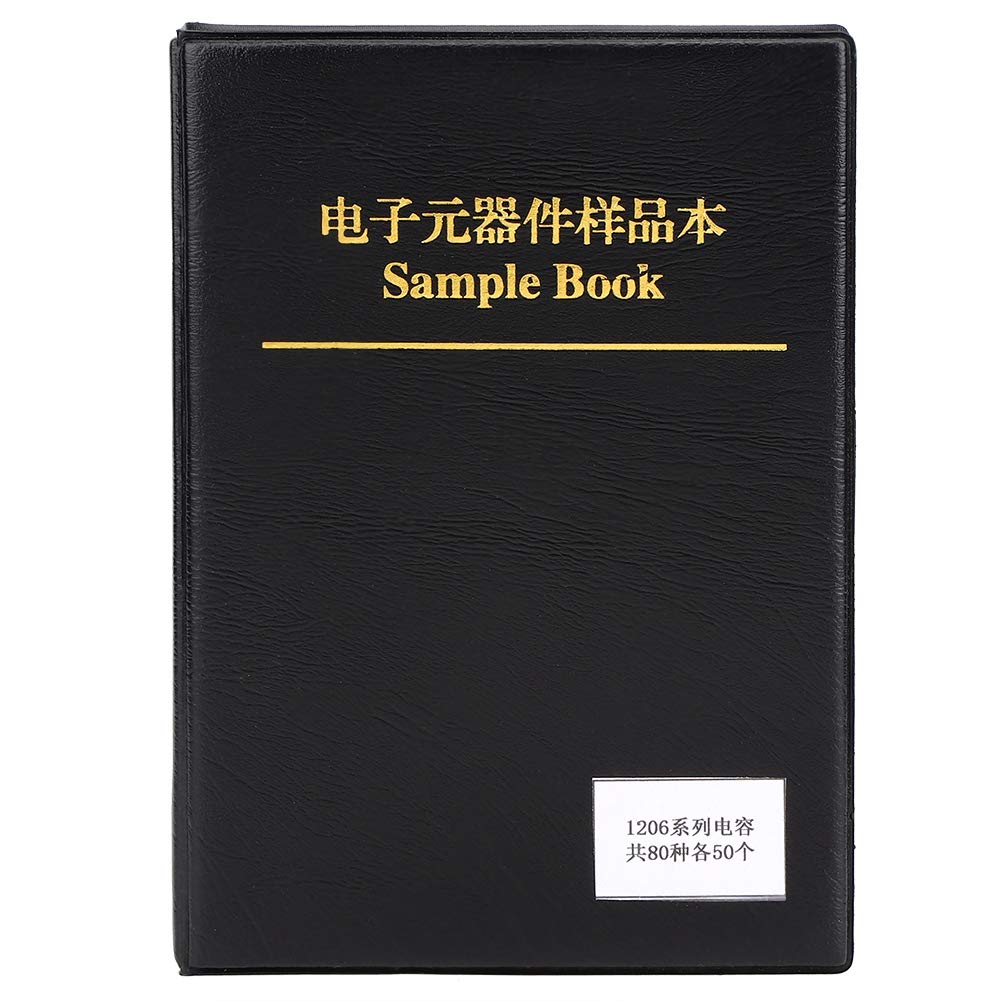 Walfront Black Plastic 1206 80 Value Capacitors Kit Sample Book Organizer