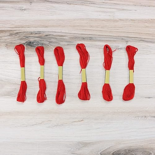 Miniatura 6 de Paquete de hilo de bordar  6 madejas, 8.7 yardas cada una  hilo de bordado amarillo para costura, pulseras de bricolaje, manualidades, tejido