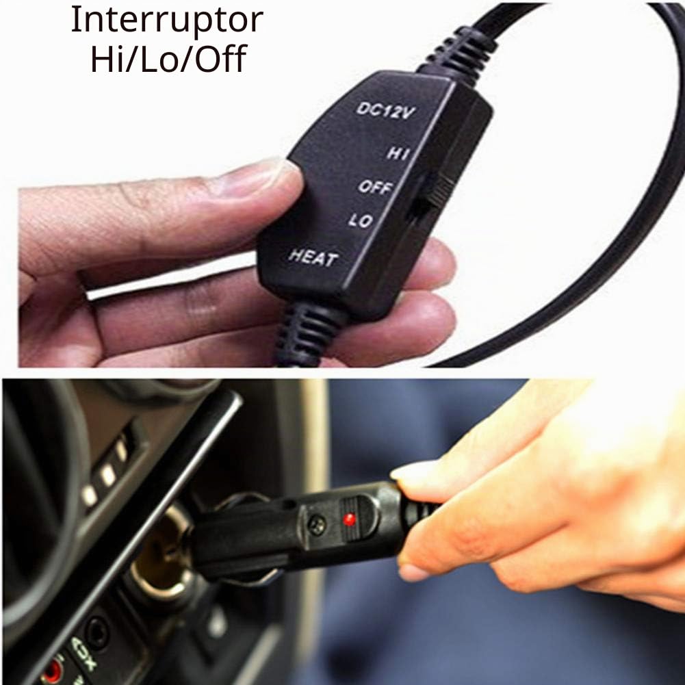 Manta térmica para coche eléctrico de 12 V, forro polar, temperatura constante, antisobrecalentamiento, manta de calefacción de viaje para coche y caravana (145 x 100 cm)