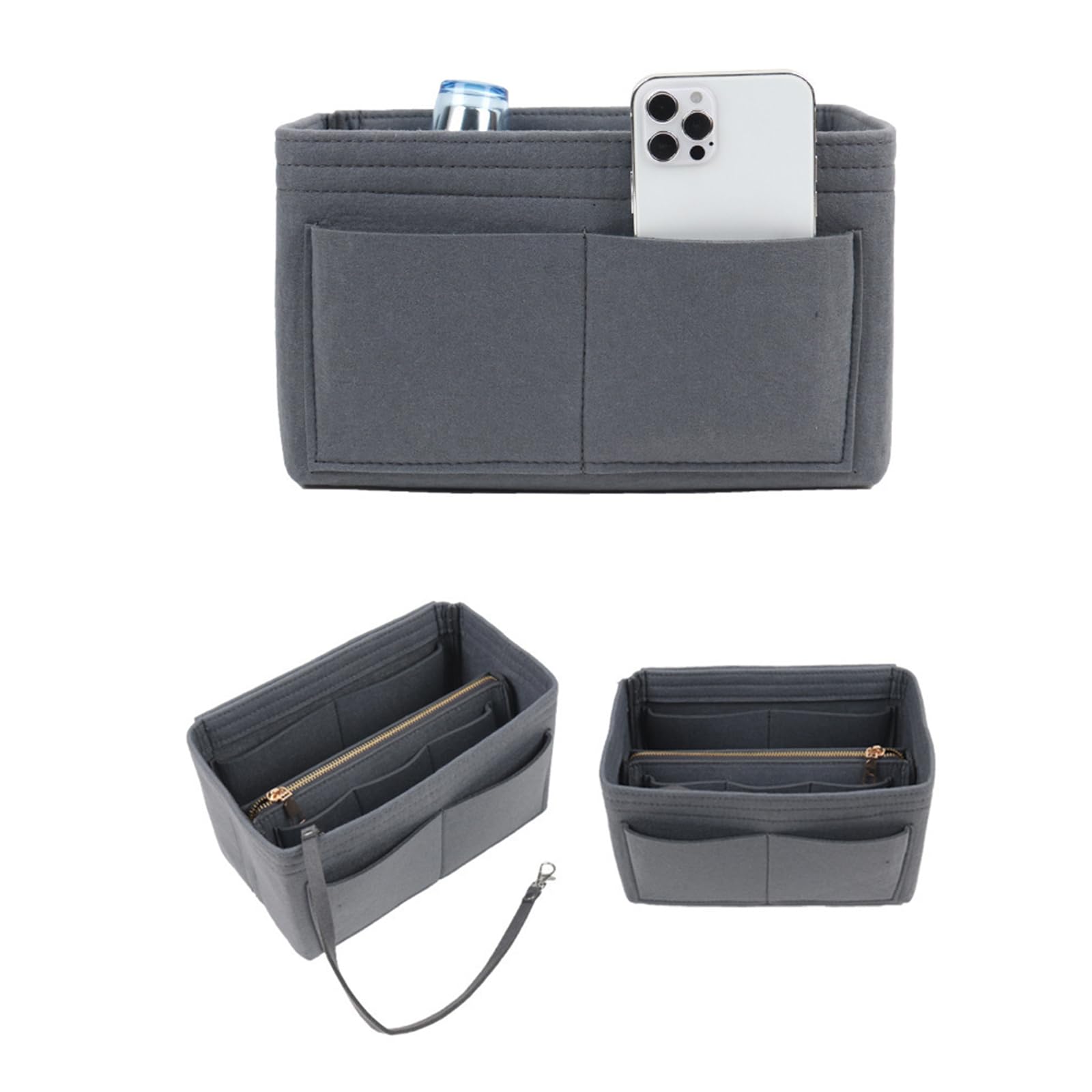Organisateur De Sac En Feutre - Insert Avec 14 Poches, Séparateur Amovible, Pour Sac à Main Ou Fourre-tout - 4