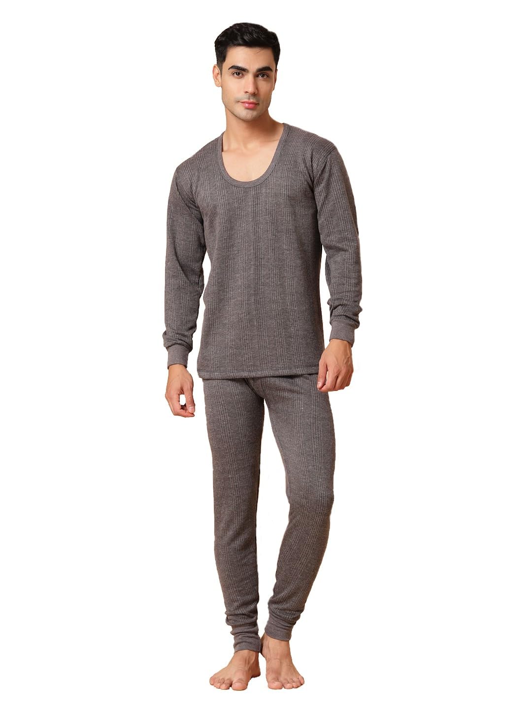 uzarus Men's Thermal Set (Top & Bottom) | Full Sleeve | Winter Wear | Body Warmer Set-picture-25