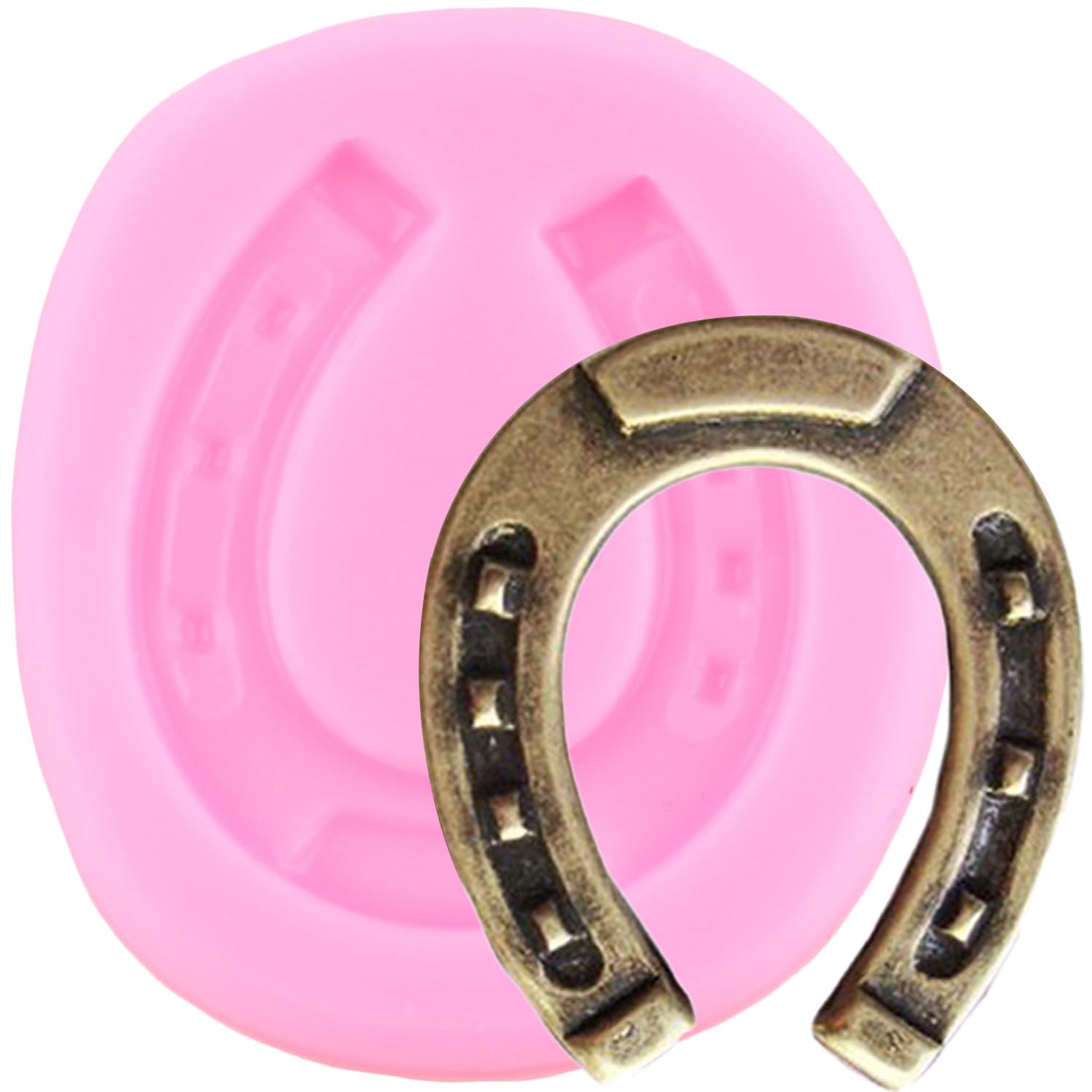 Stampo Silicone Ferro Di Cavallo - Per Dolci E Caramelle Tema Equestre - Foto 6