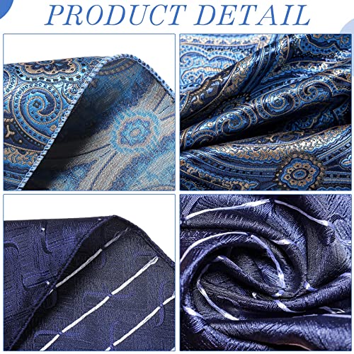Satinior 24 Pieces Mens Pocket Squares Mens Handkerchief Soft Colored Men Assorted Hankies For Wedding Party thumb #6