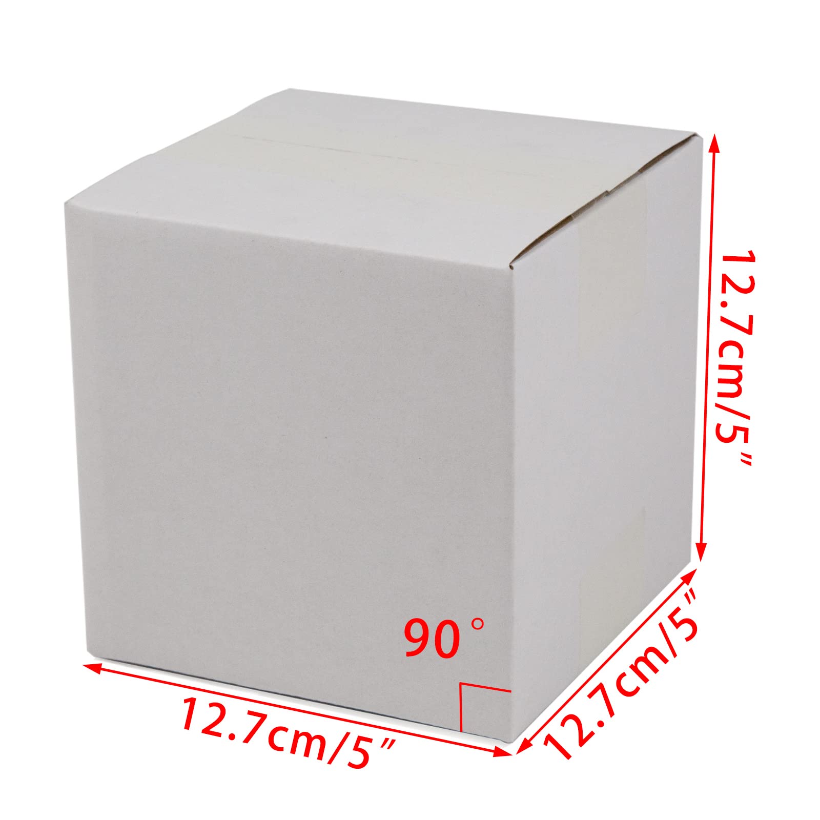 SUNLPH Białe pudełka wysyłkowe 15 x 12 x 12 cm małe pudełka z tektury falistej, 25 szt